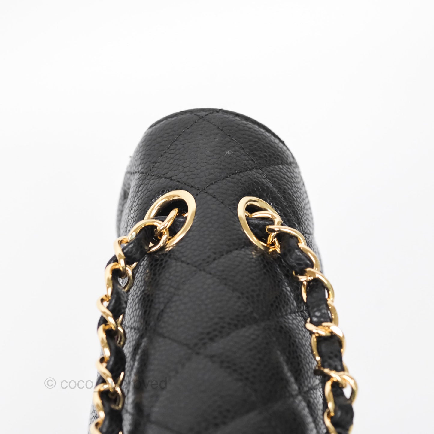 Chanel Classic M/L Medium Flap Quilted Black Caviar Gold Hardware