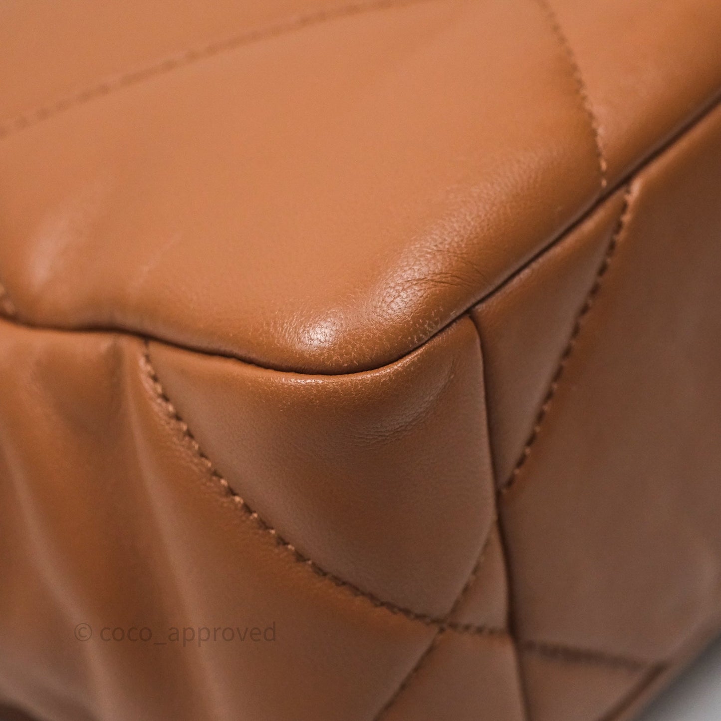 Chanel 19 Small Caramel Dark Beige Brown Mixed Hardware