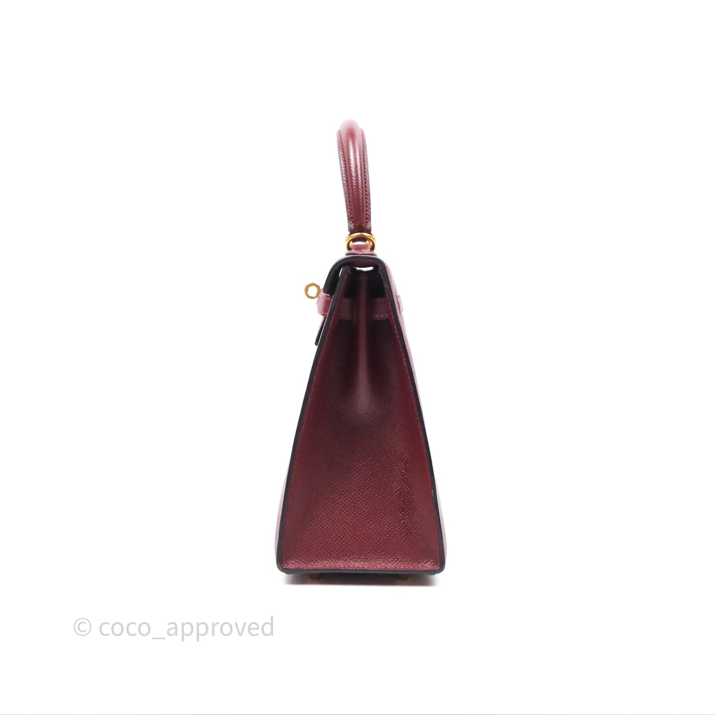 Hermès Sellier Kelly 25 Rouge H Epsom Gold Hardware
