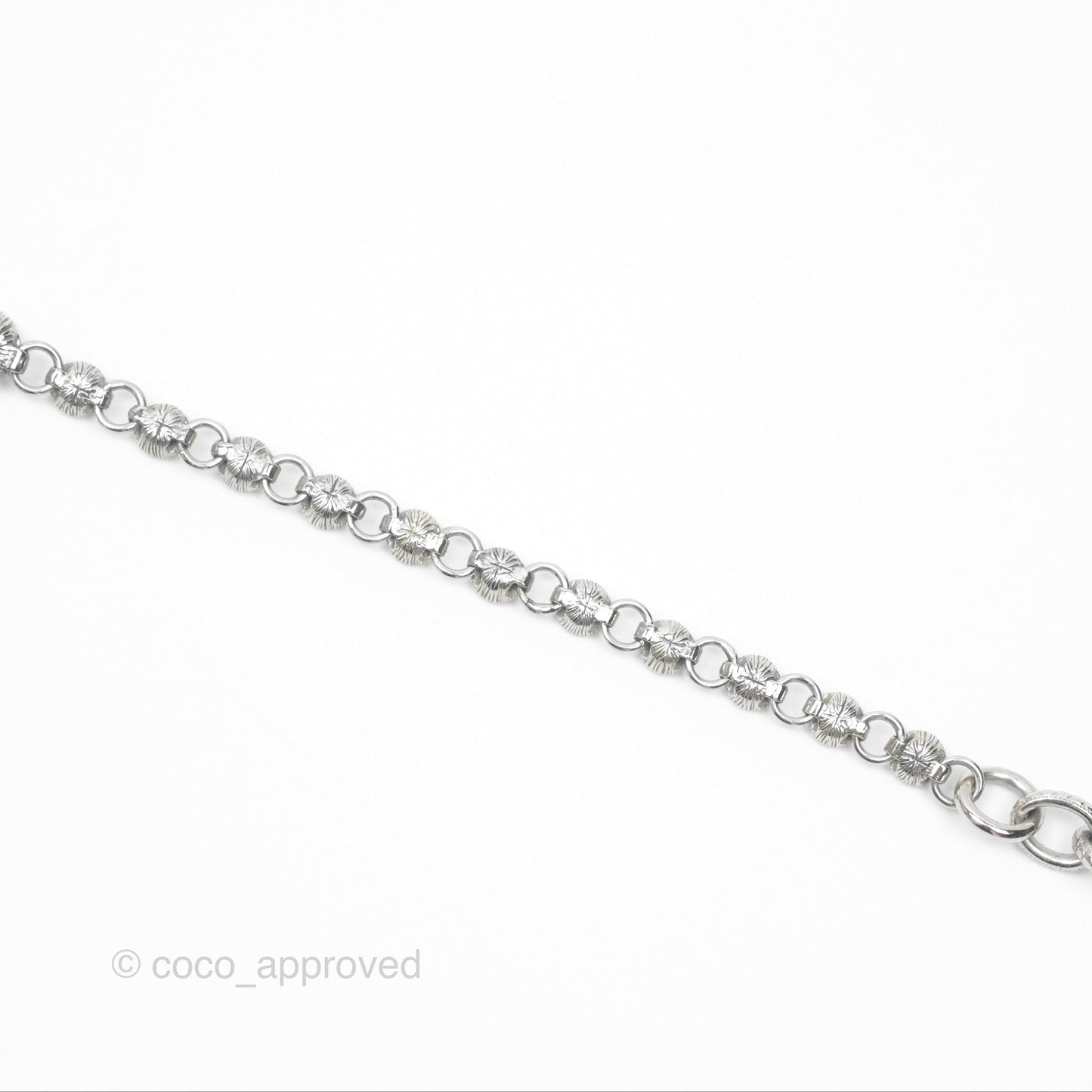 Chanel Crystal Pearl CC Necklace Choker Silver Tone 23S