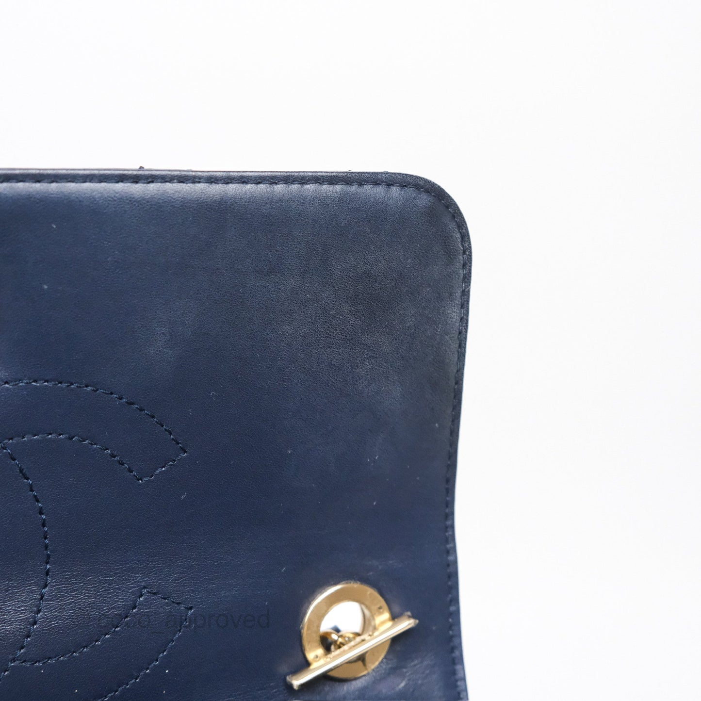 Chanel Small Trendy CC Navy Lambskin Gold Hardware