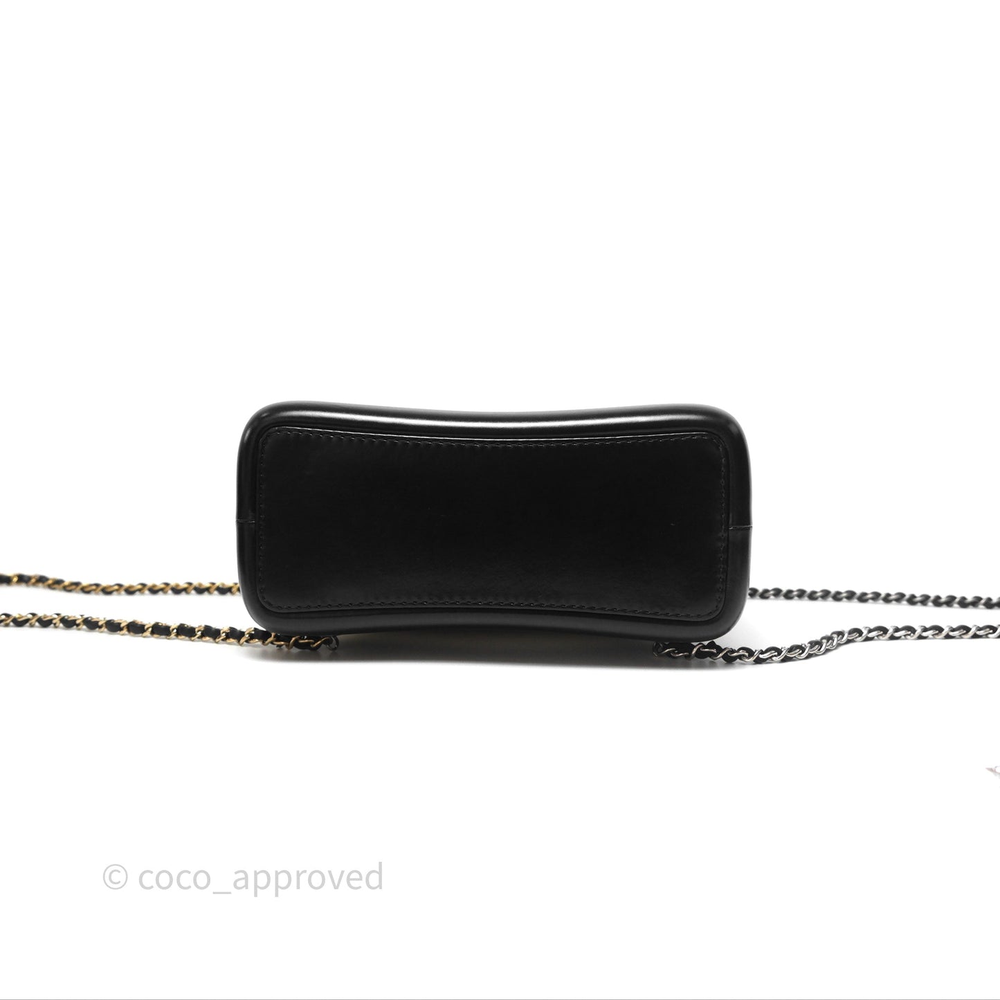 Chanel Small Gabrielle Backpack White Black Aged Calfskin