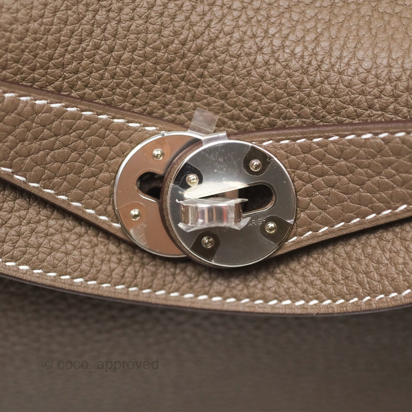 Hermès Lindy 26 Clemence Etoupe 18 Palladium Hardware