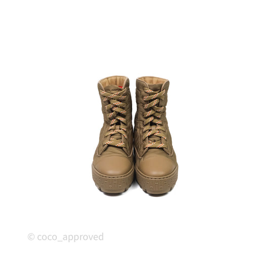 Hermes Fresh Ankle Boots Beige Size 35.5