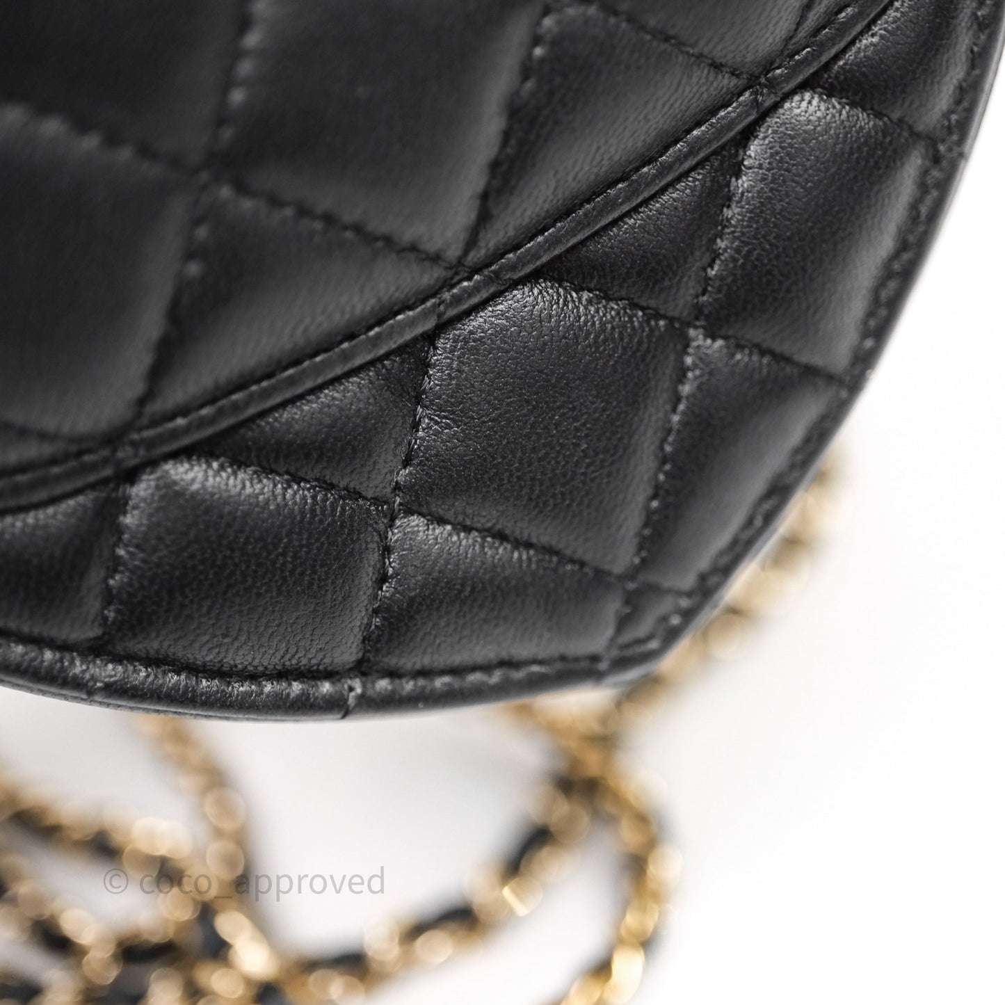 Chanel Small Heart Bag Black Lambskin Gold Hardware