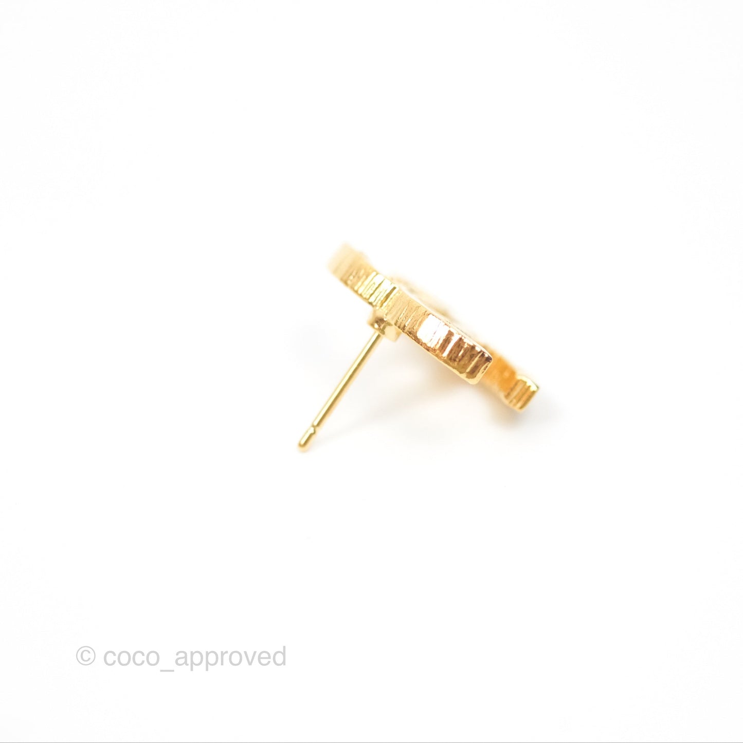 Chanel CC Earrings Gold Tone 24C