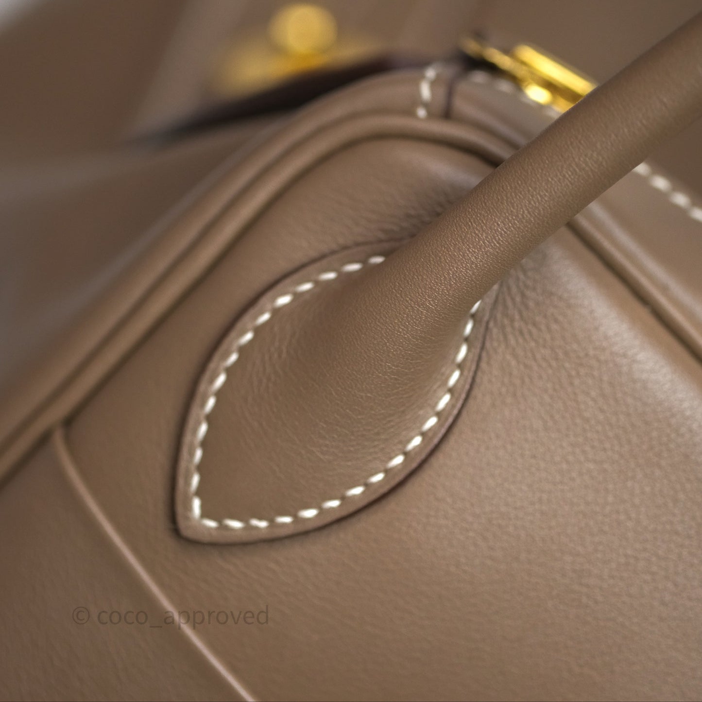 Hermès Lindy 30 Etoupe 18 Swift Gold Hardware