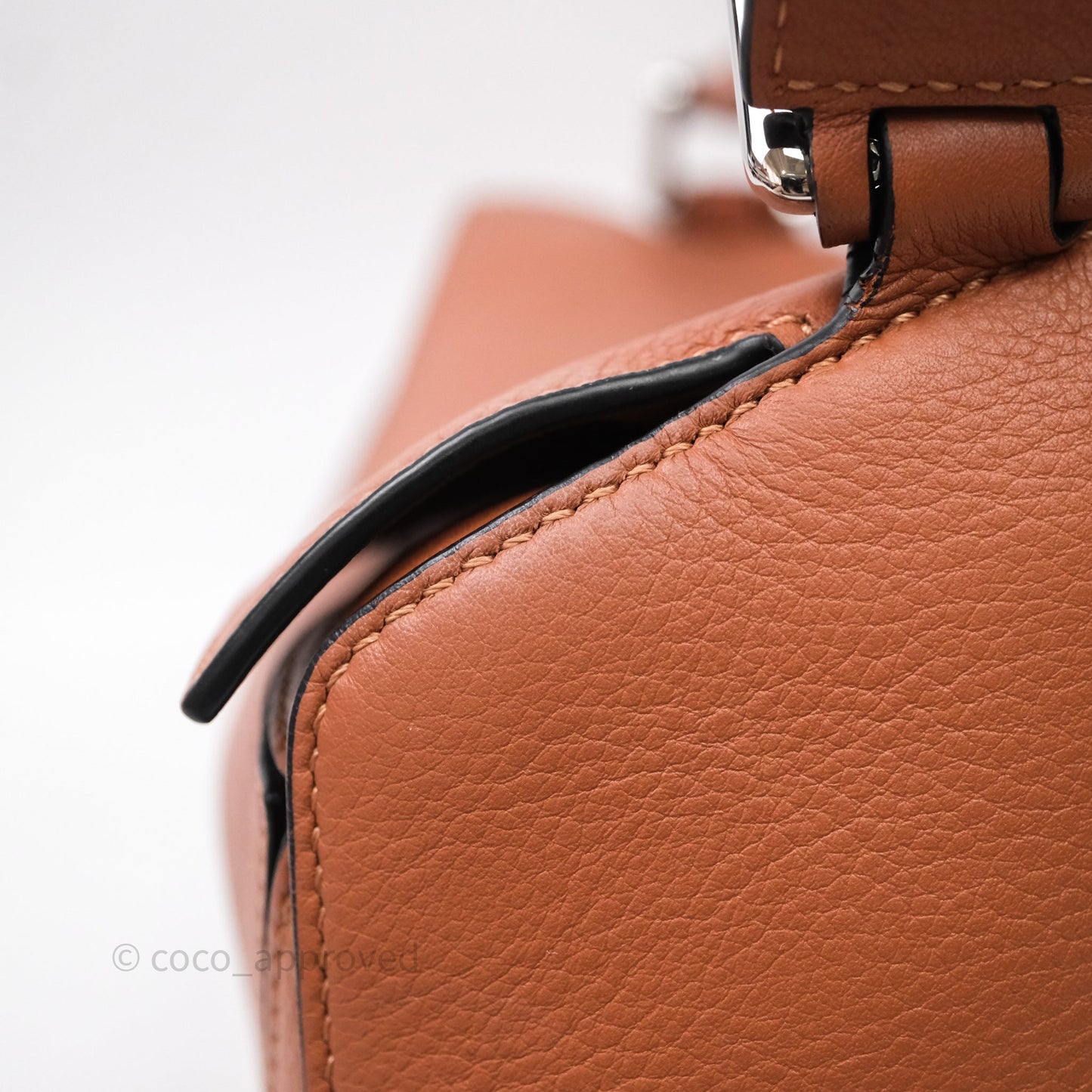 Loewe Small Puzzle Bag Tan Calfskin Gold Hardware