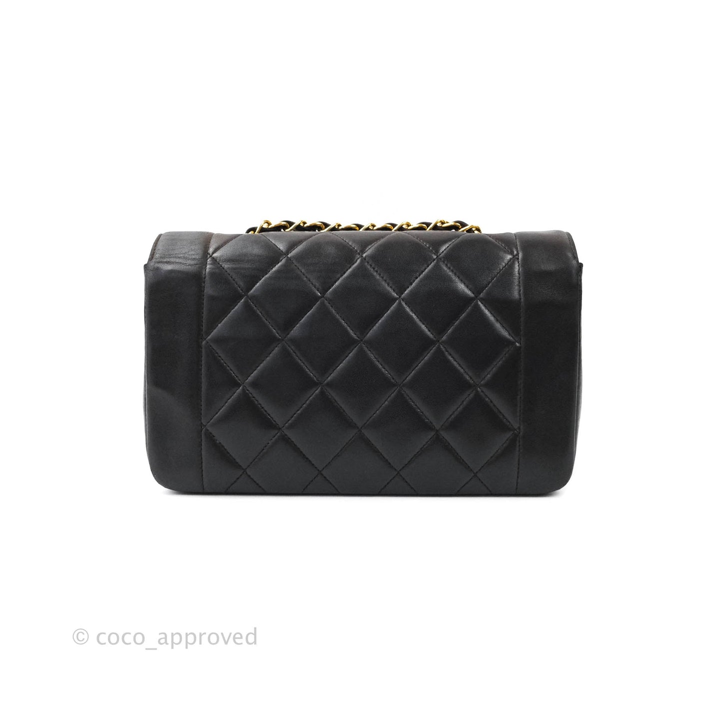 Chanel Black Quilted Lambskin Small Vintage Classic Diana Flap Bag