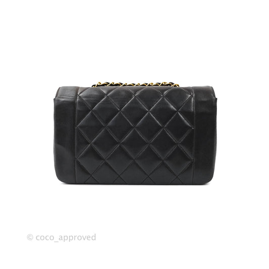 Chanel Black Quilted Lambskin Small Vintage Classic Diana Flap Bag