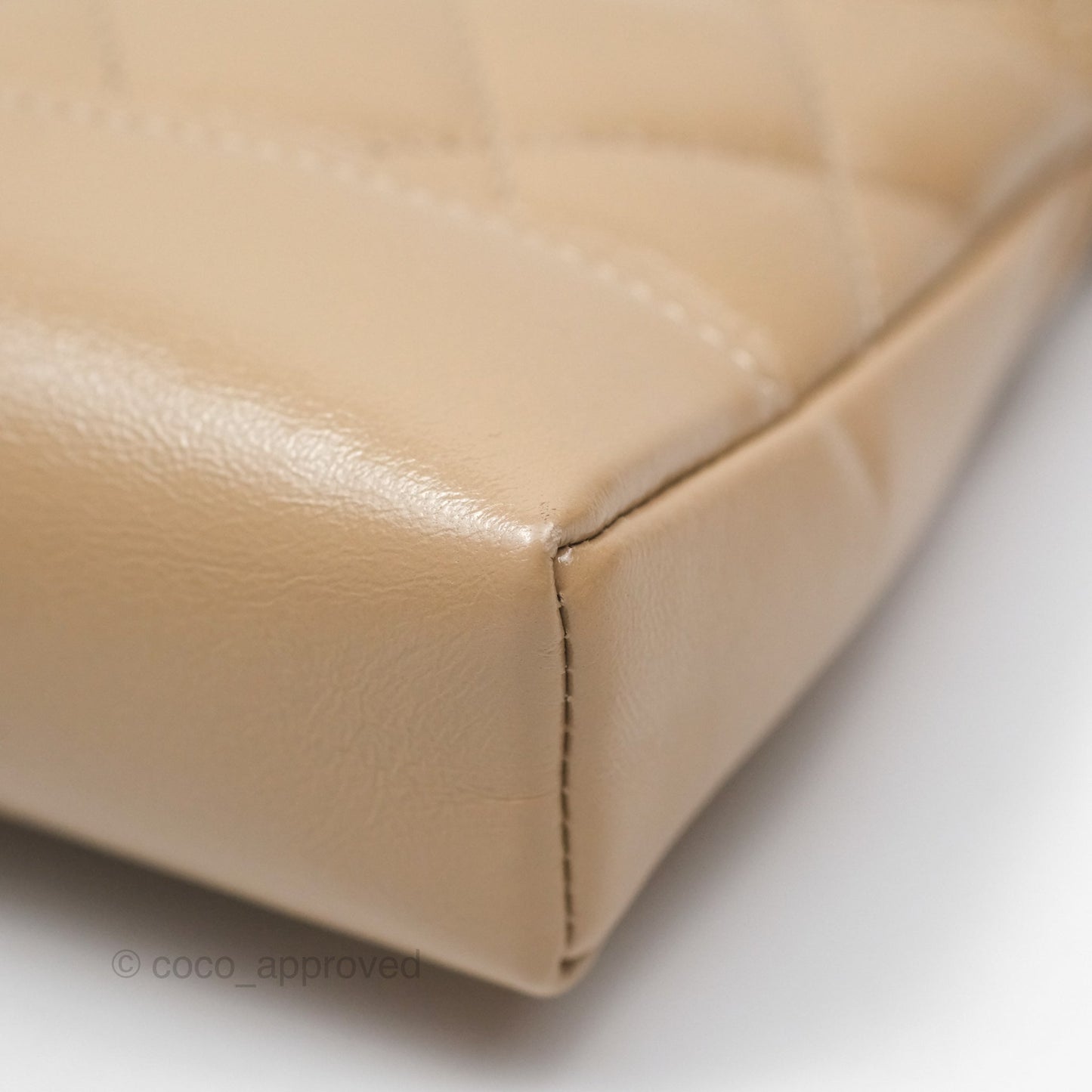 Chanel Nano 31 Beige Shiny Lambskin Gold Hardware