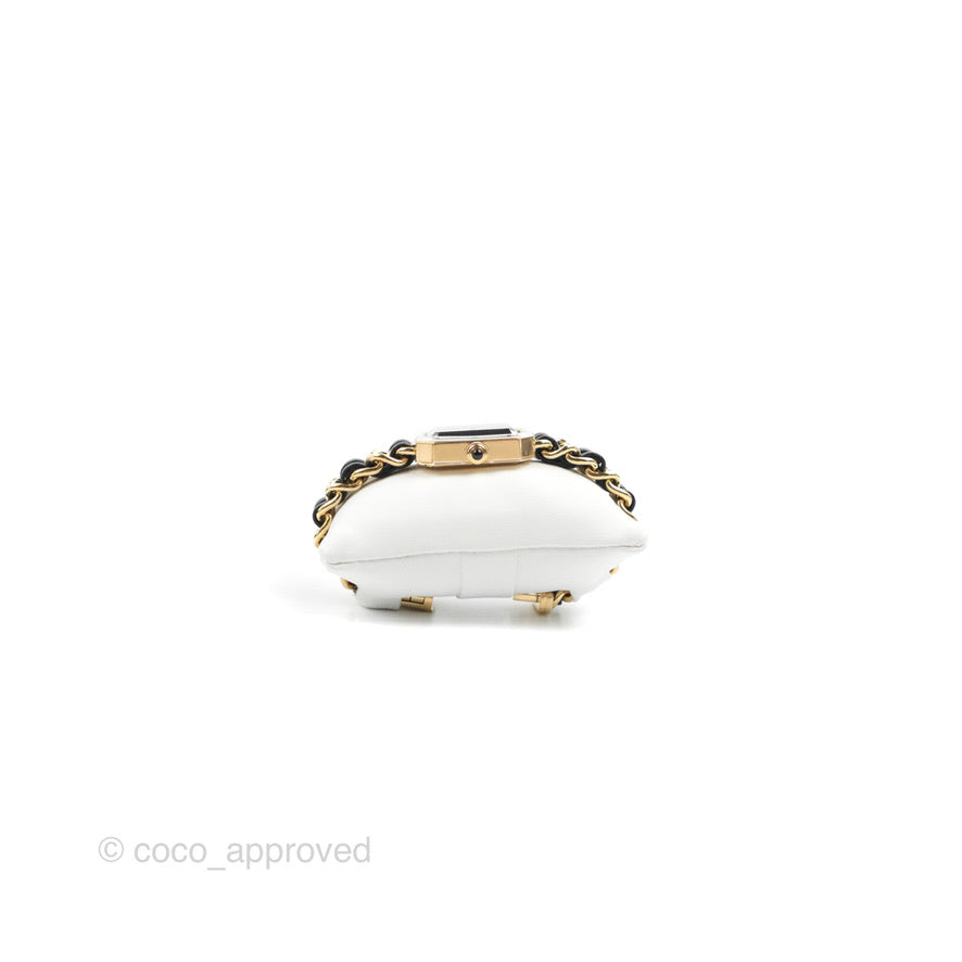 Chanel Première Watch Black Leather Gold Tone Size S