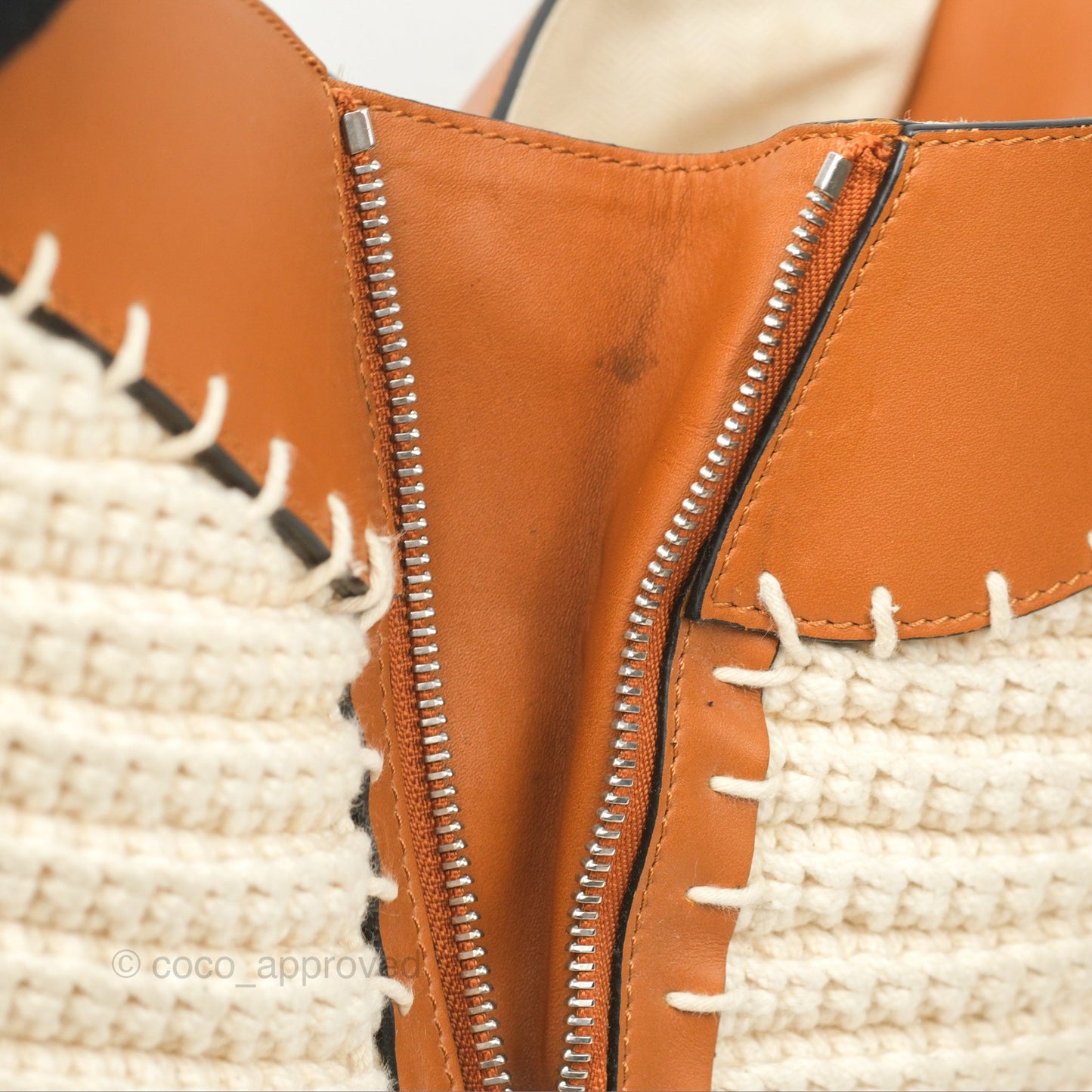 Loewe Small Hammock Shoulder Bag Crochet Tan Calfskin