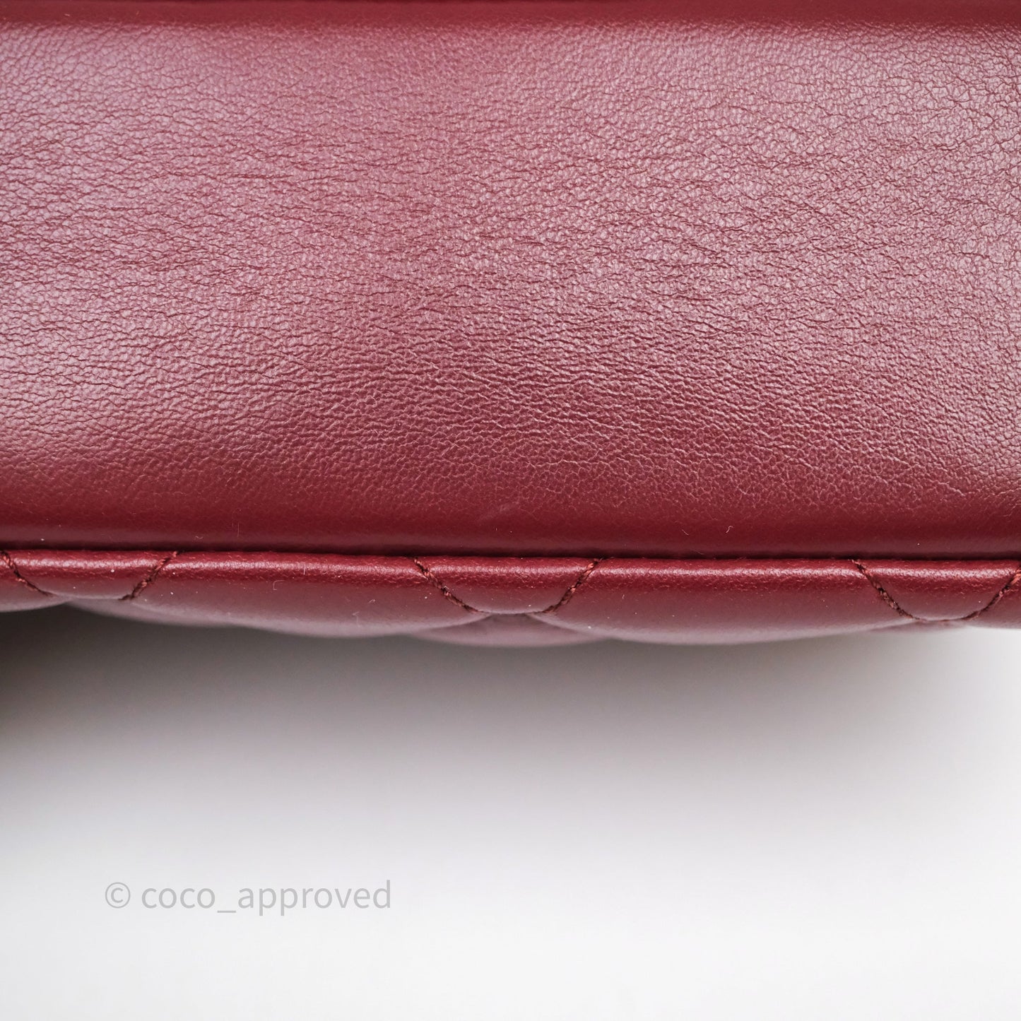 Chanel Small Camera Bag Burgundy Lambskin Gold Hardware