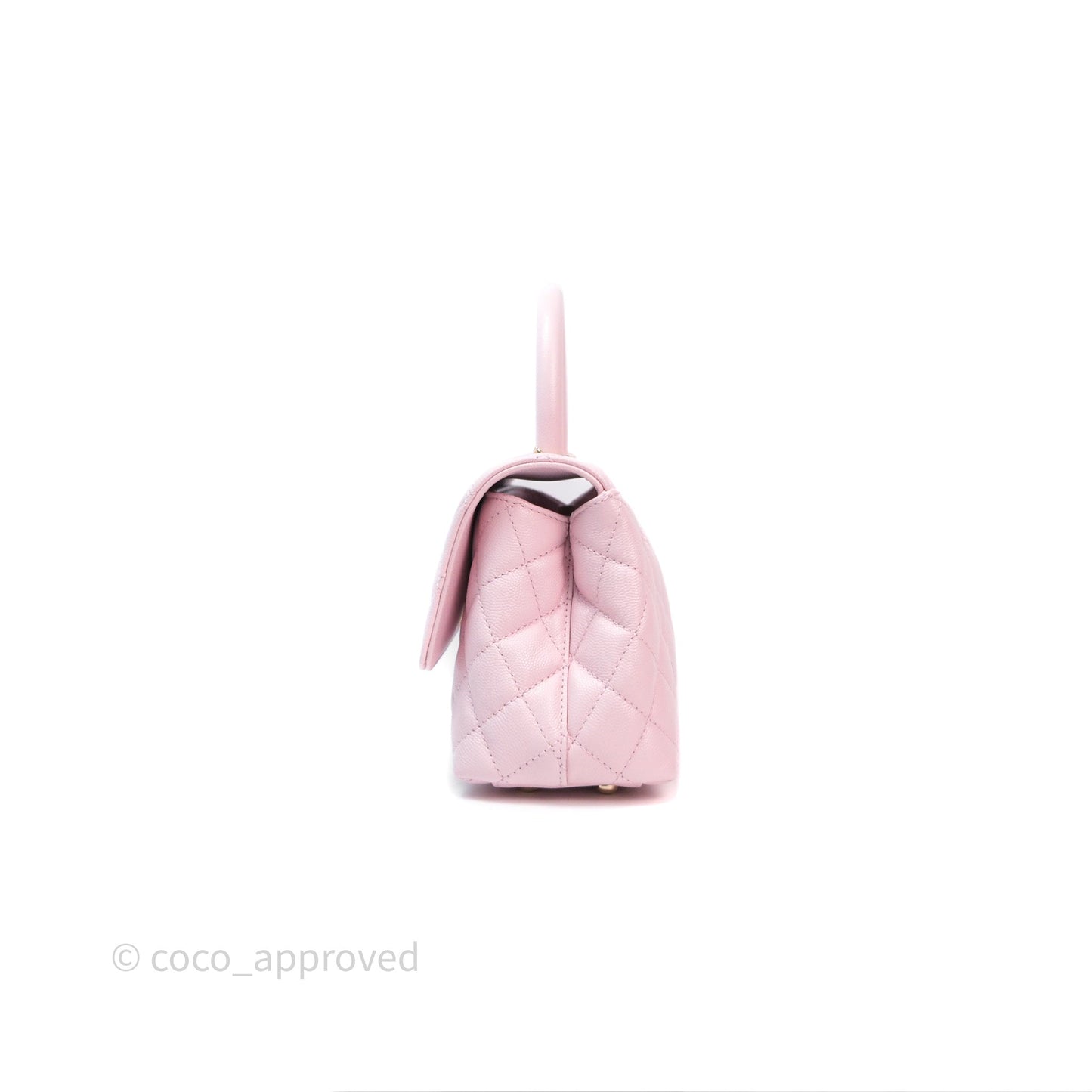 Chanel Small Coco Handle Light Pink Caviar Gold Hardware