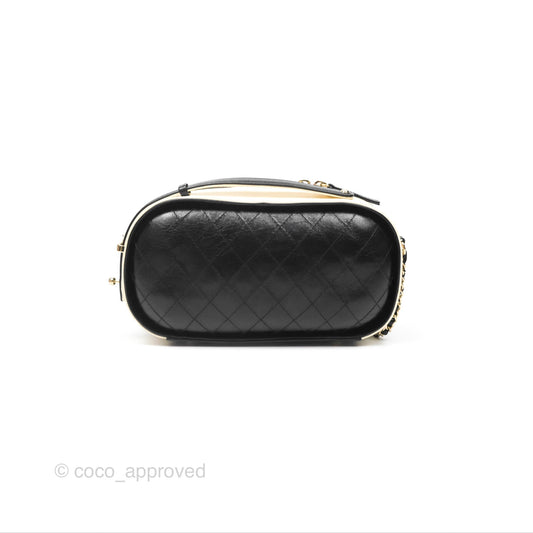 Chanel Camera Case Bag Black/White Calfskin Gold Hardware