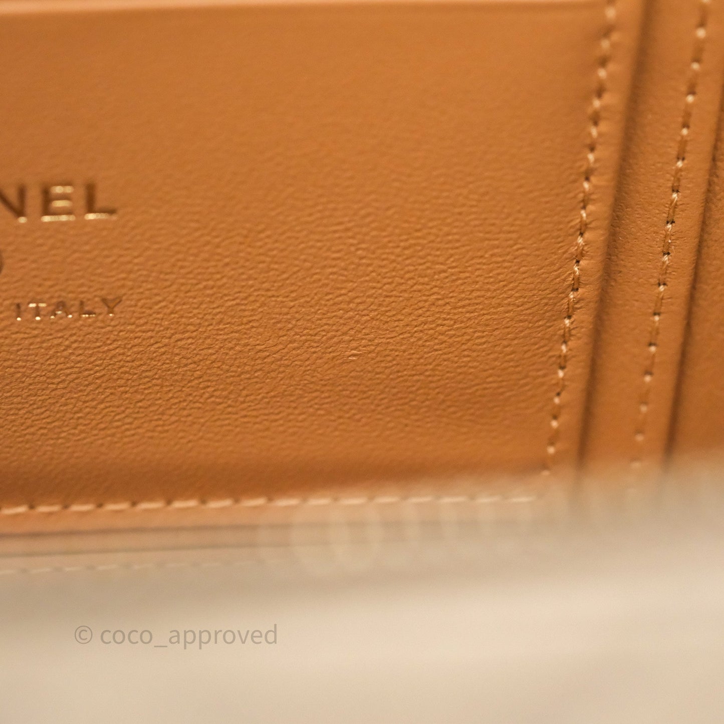 Chanel Vanity Rectangular Top Handle Ecru/Beige Lambskin Gold Hardware 23P