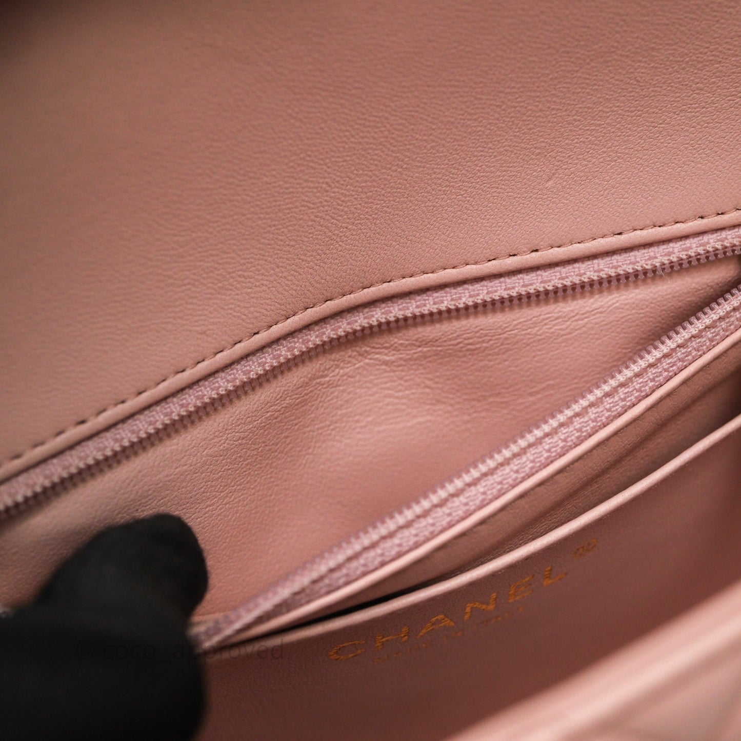 Chanel Mini Square Flap Quilted Pink Lambskin Gold Hardware