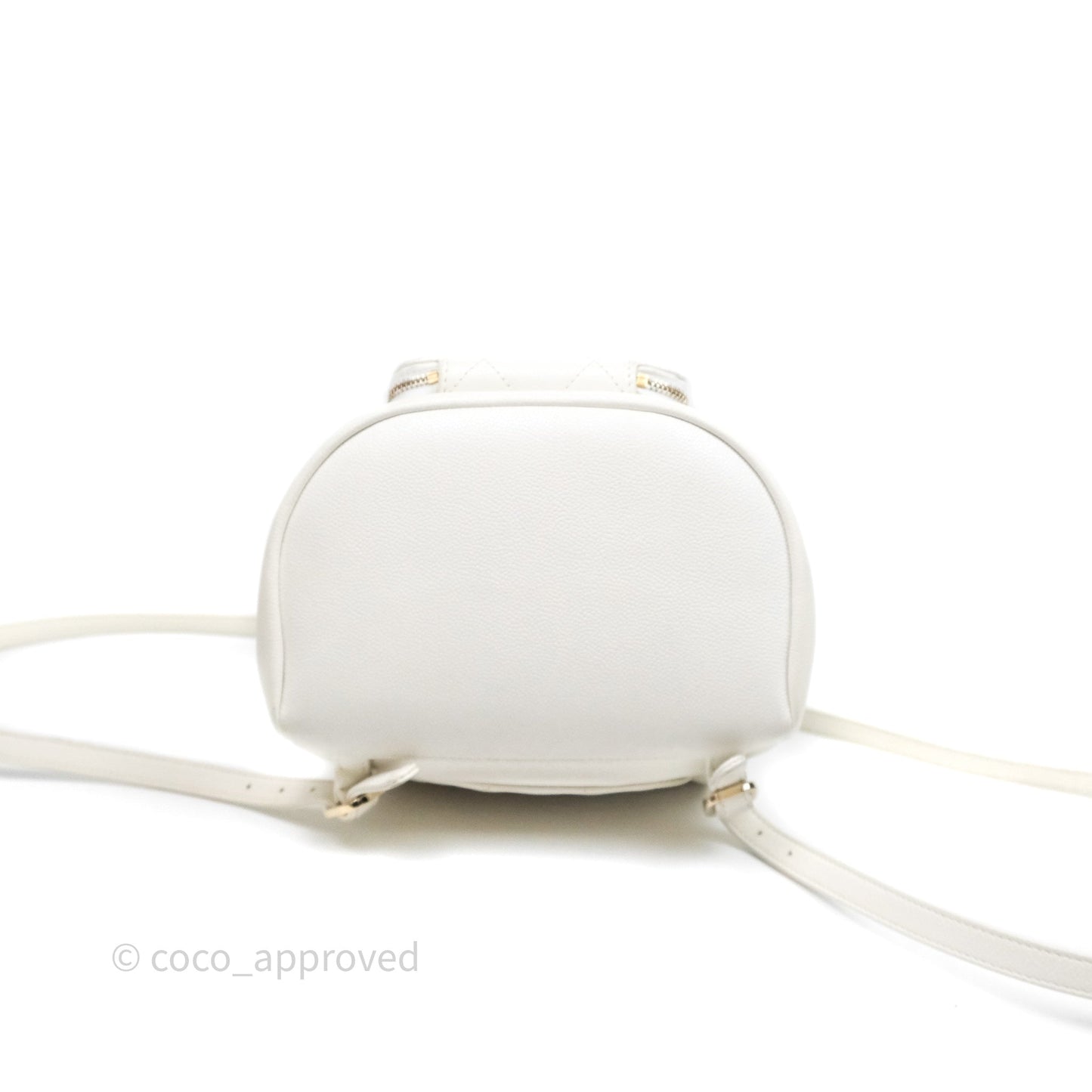 Chanel Quilted Business Affinity Backpack Ivory White Caviar Gold Hardware