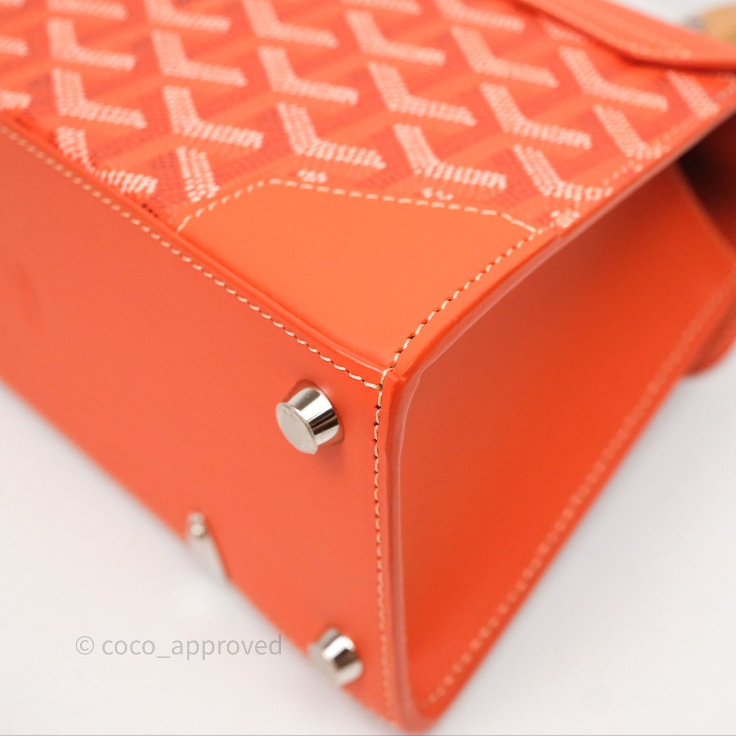 Goyard Saïgon Structuré Mini Bag Orange Goyardine Canvas