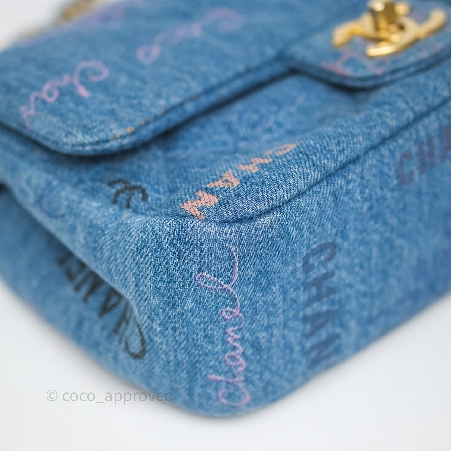 Chanel Small Denim Mood Flap Quilted Blue Multicolor