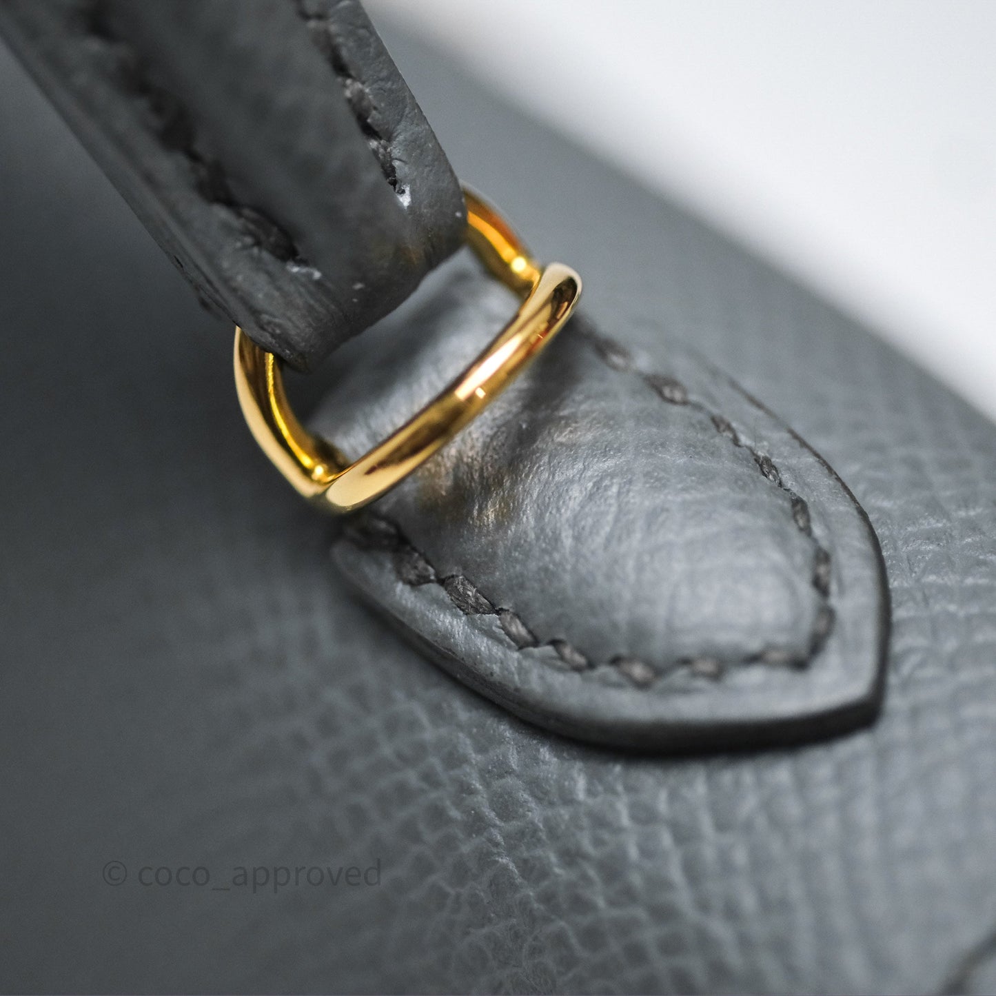 Hermès Mini Kelly II Vert Amande 63 Epsom Gold Hardware