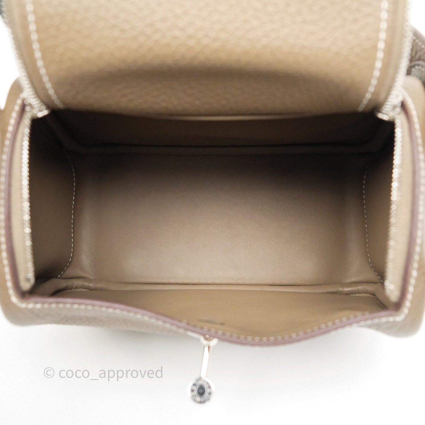 Hermès Mini Lindy 20 Etoupe 18 Clemence Palladium Hardware