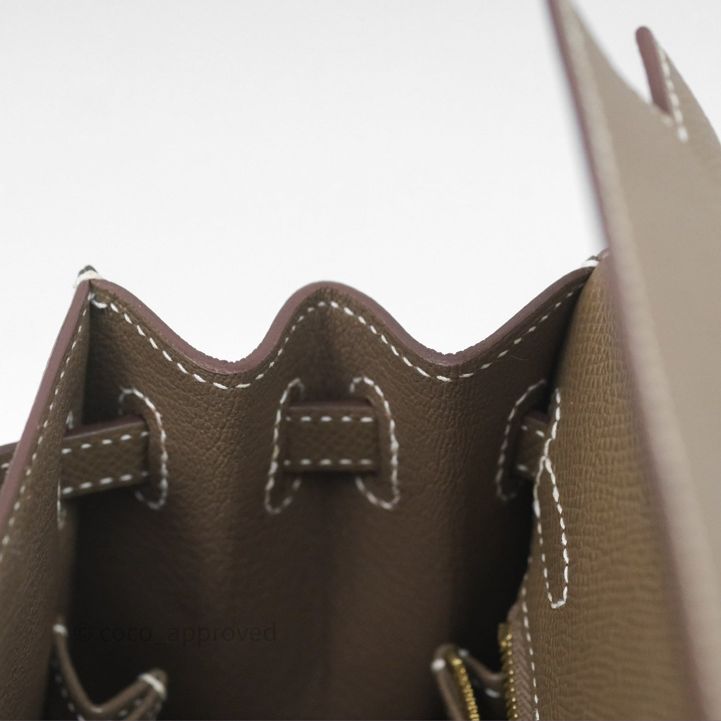 Hermès Kelly 25 Sellier Etoupe Epsom Gold Hardware