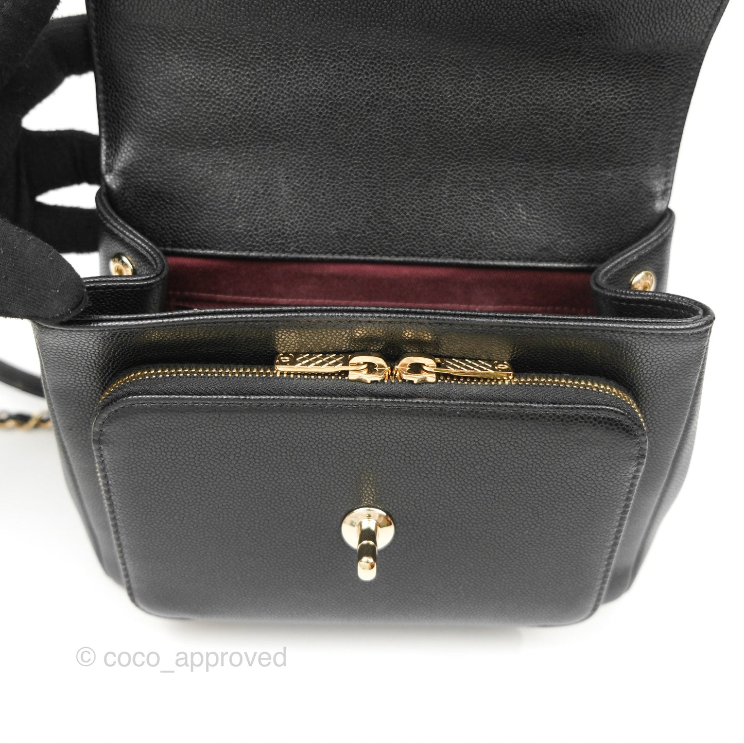 Chanel Quilted Medium Business Affinity Flap Black Caviar Gold Hardware
