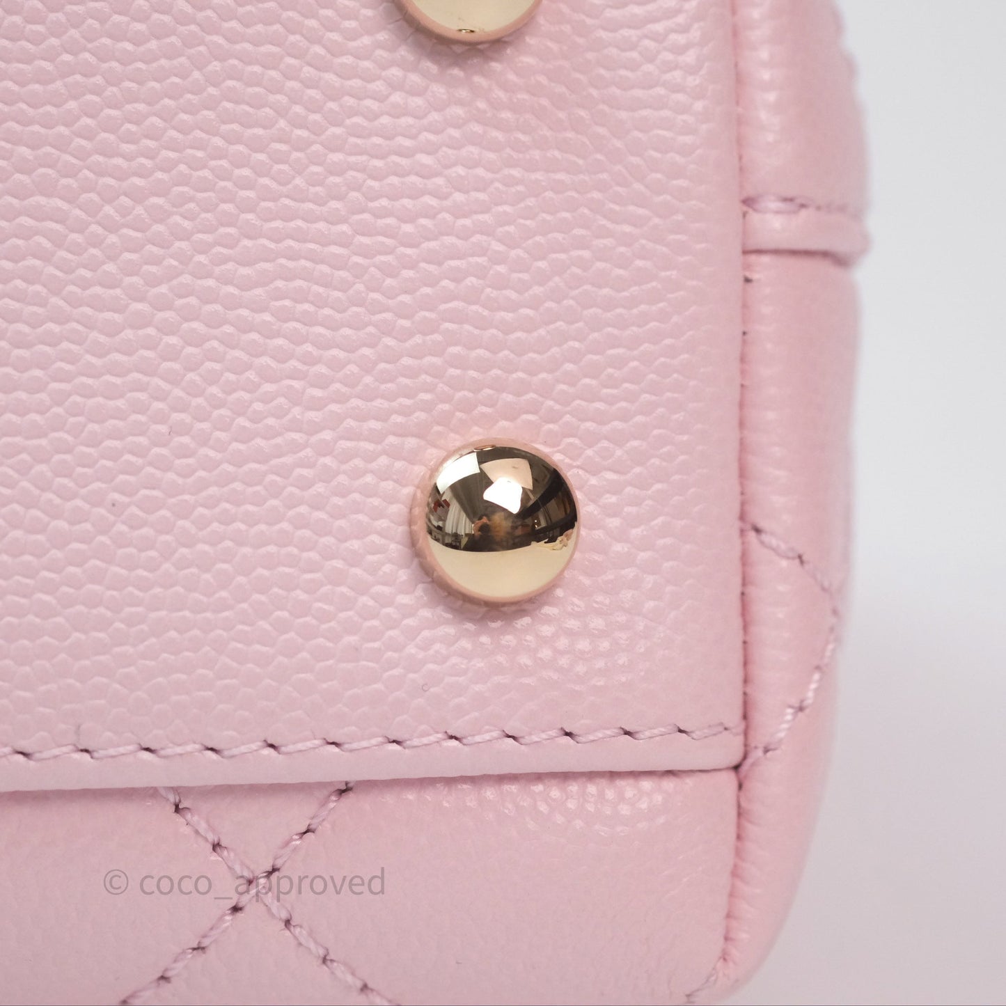 Chanel Small Coco Handle Light Pink Caviar Gold Hardware