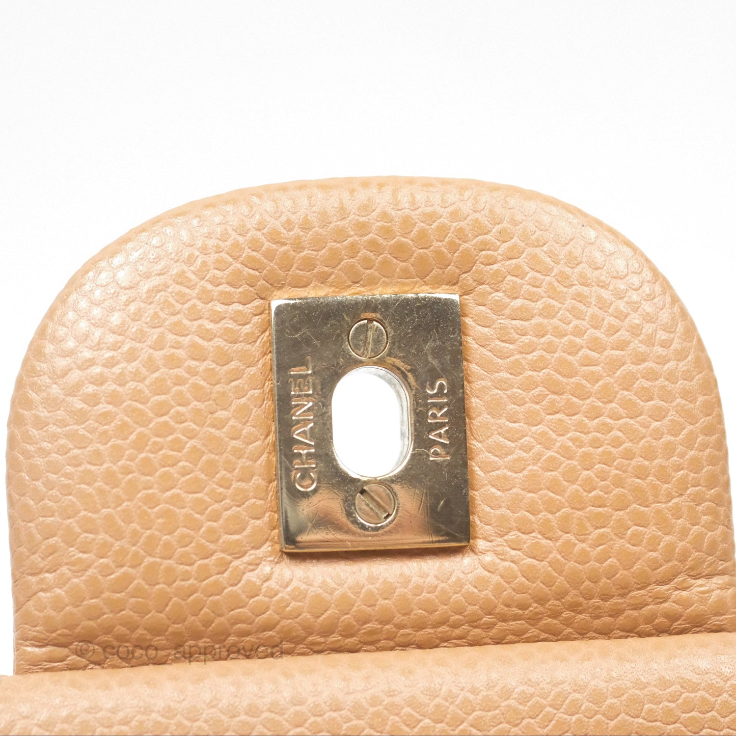 Chanel Classic Jumbo Double Flap Dark Beige Caviar Gold Hardware⁣⁣ 18S
