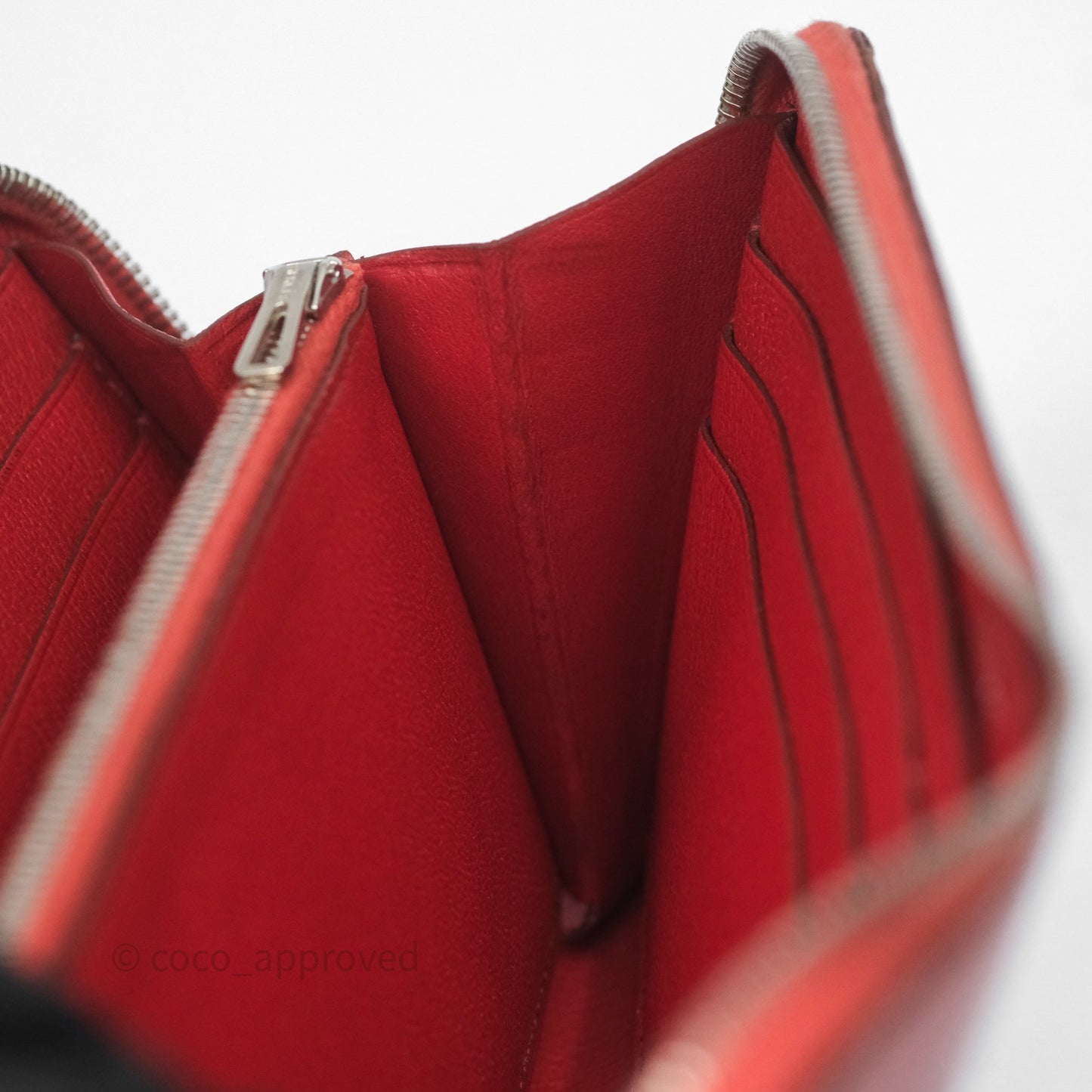 Hermès Azap Wallet Red Alligator Palladium Hardware