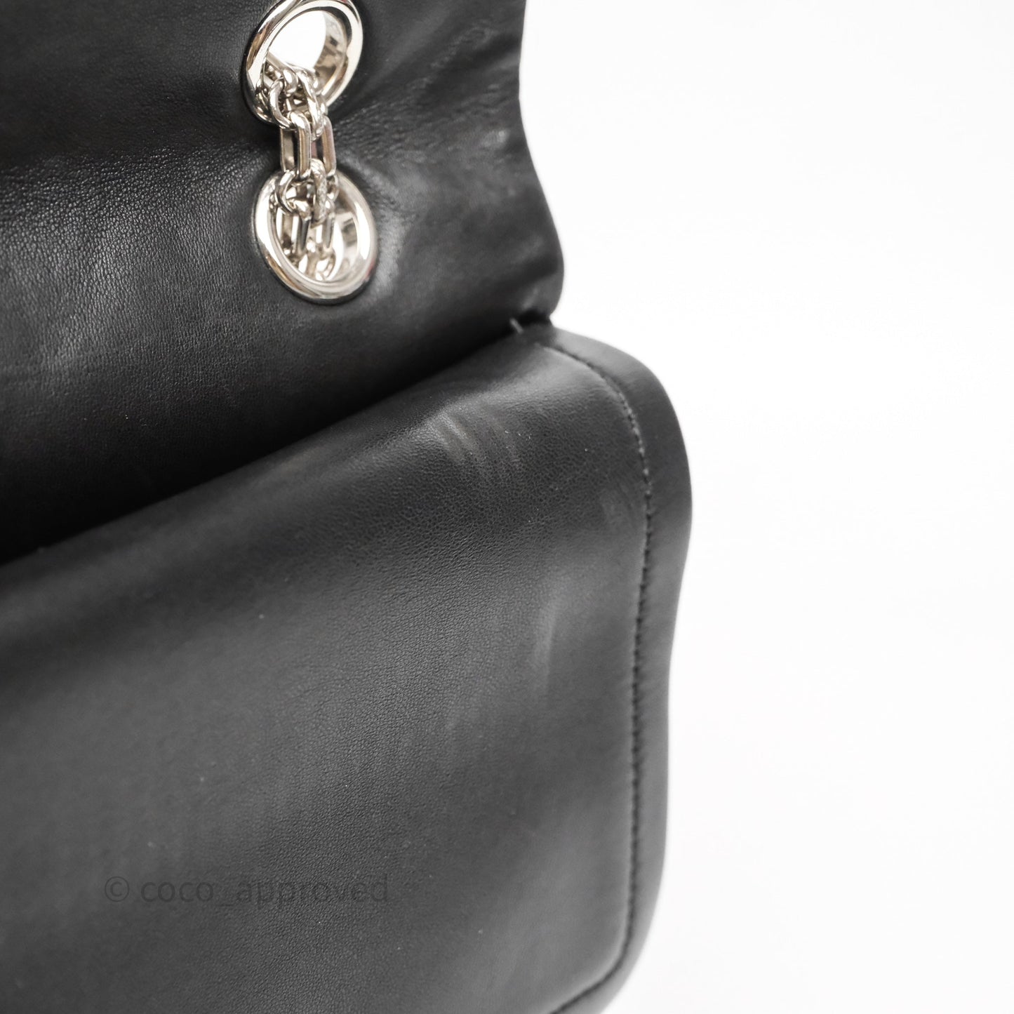 Chanel 2.55 Reissue Glazed Calfskin So Black 227 Silver Hardware