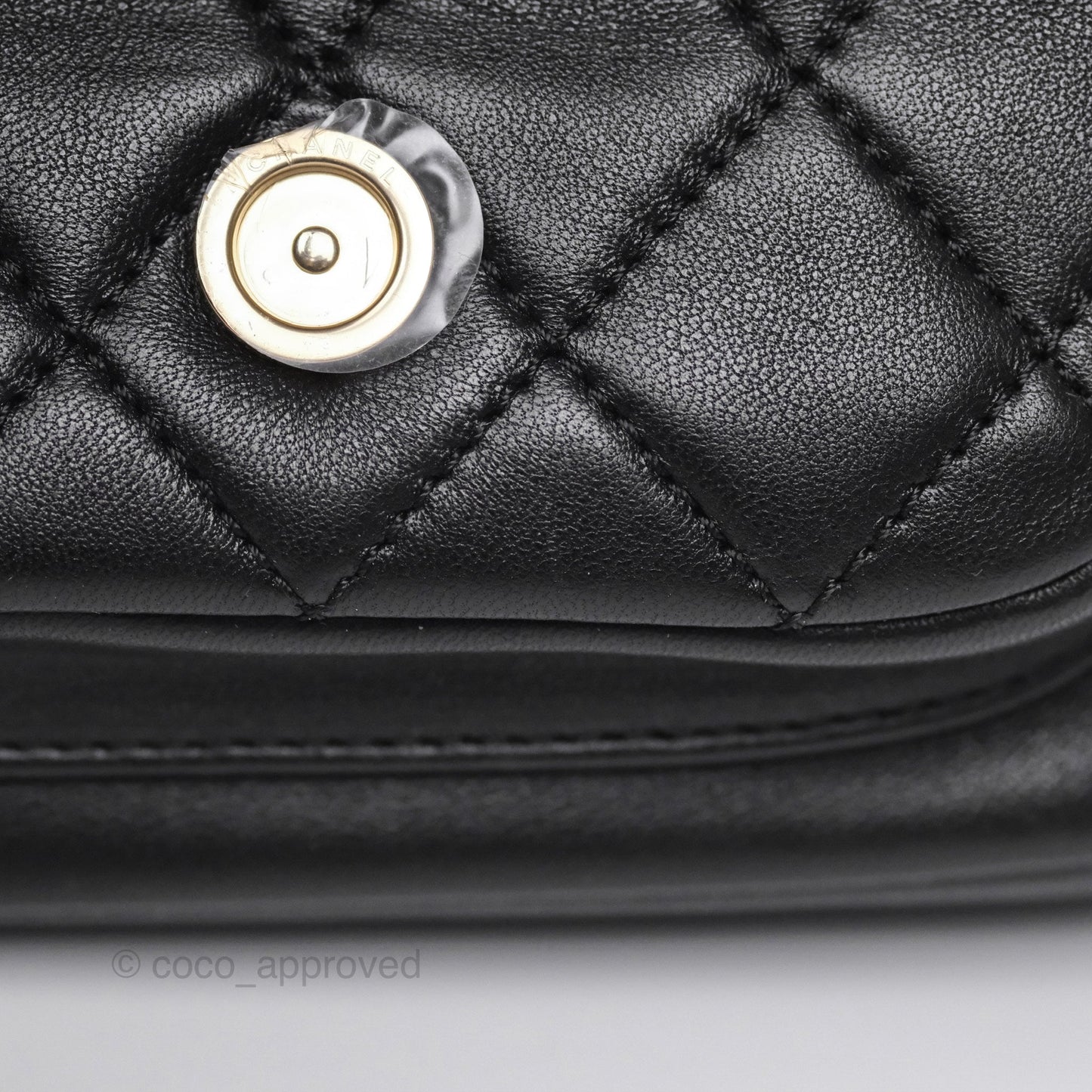 Chanel Small Duma Drawstring Backpack Black Lambskin Gold Hardware
