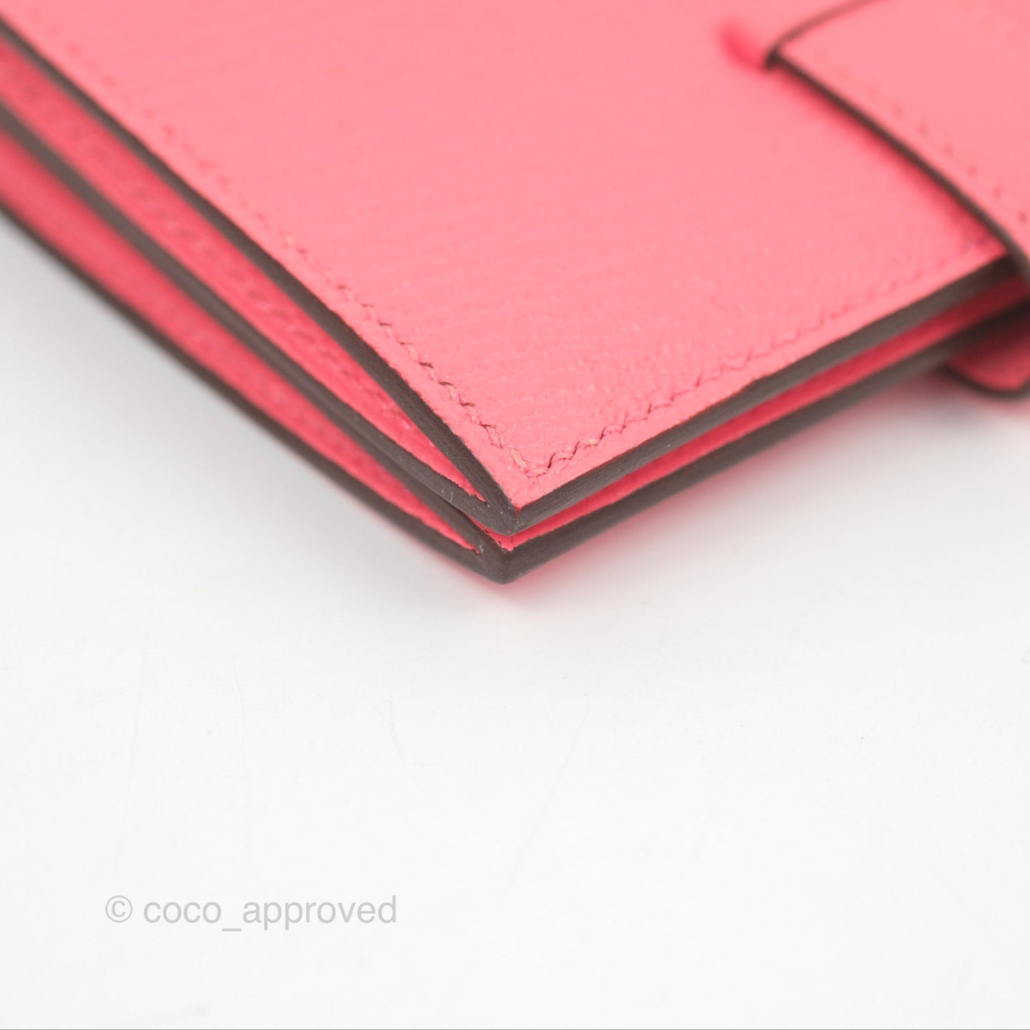 Hermès Bearn Card Holder Rose Ete Chevre Mysore Palladium Hardware