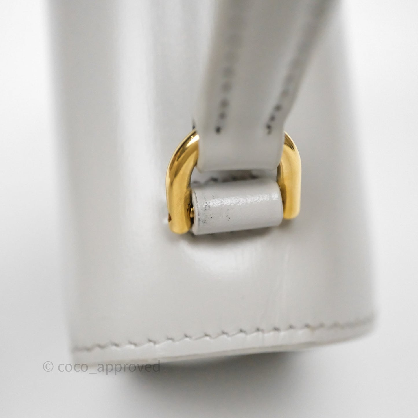 Celine Mini Besace Clea in Shiny Calfskin Grey
