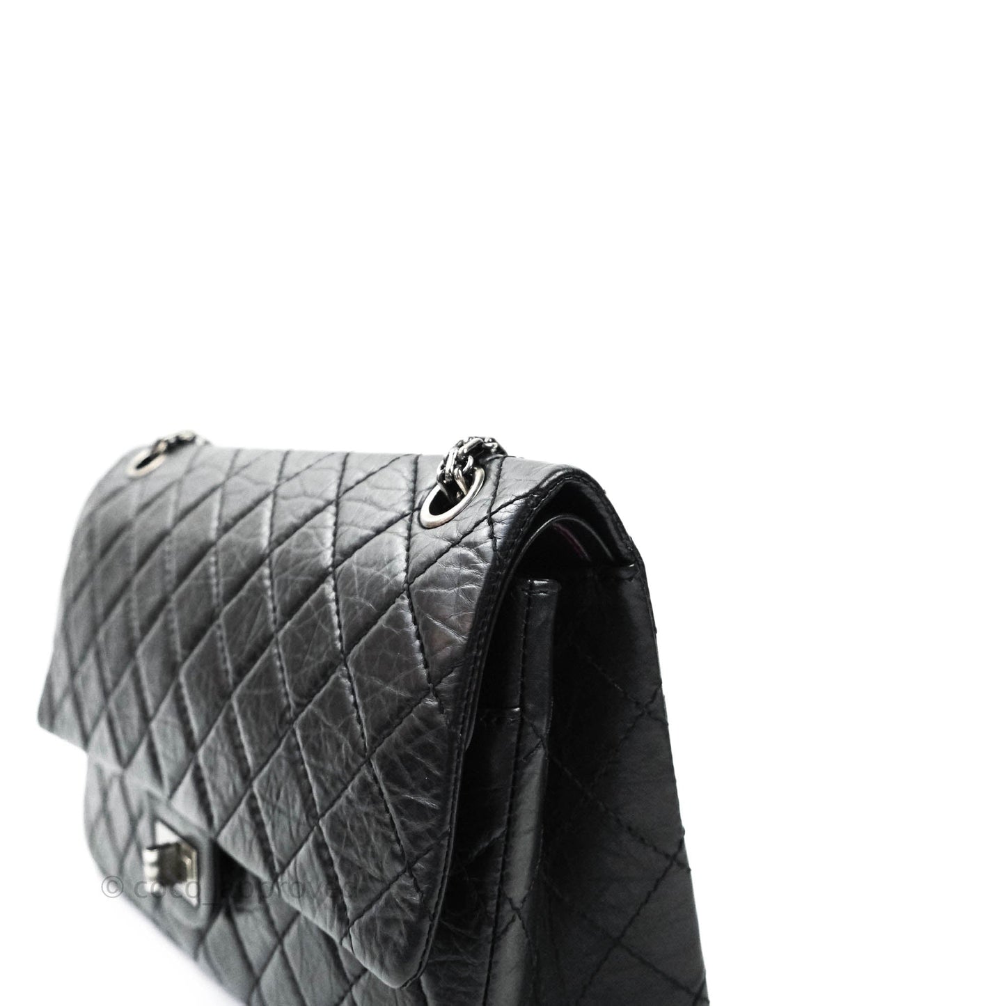 Chanel Reissue Quilted Aged Calfskin Black Ruthenium Hardware 226