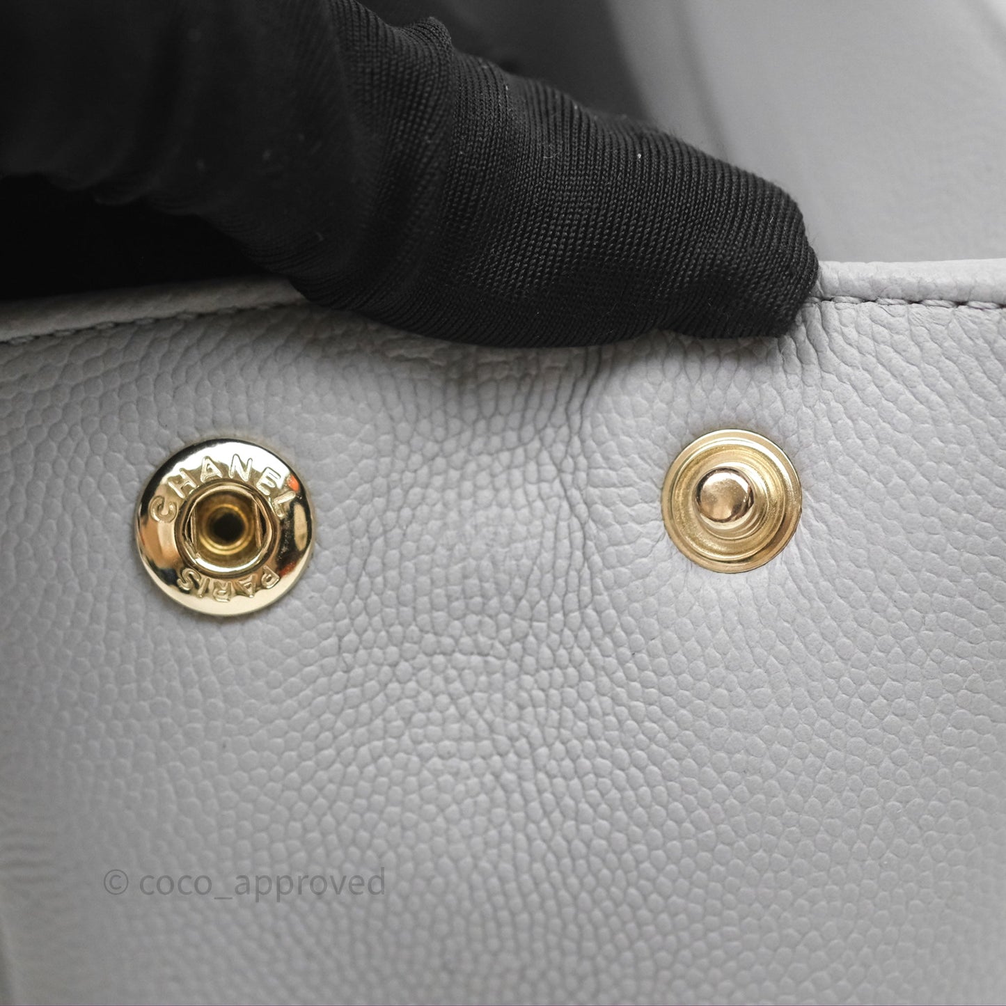 Chanel Quilted Medium Business Affinity Flap Grey Caviar Gold Hardware