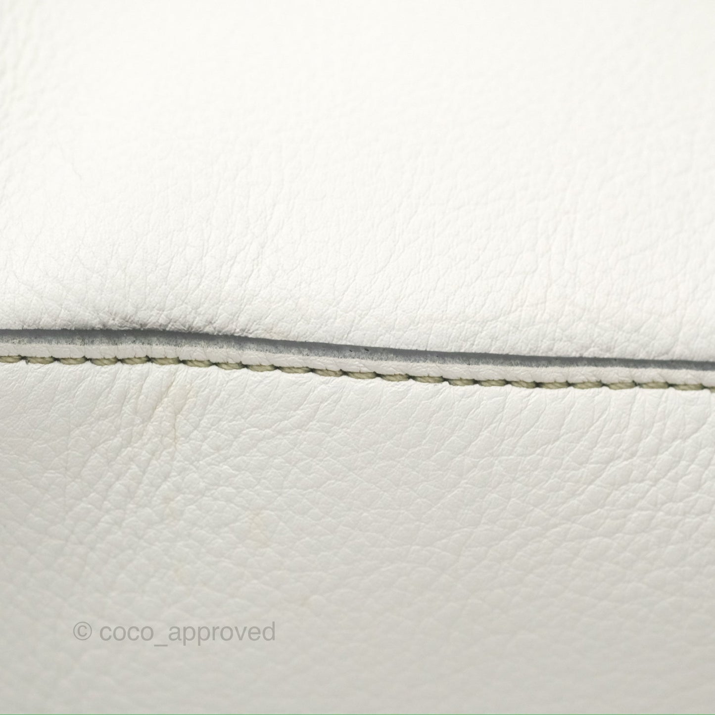 Loewe Small Puzzle Bag Soft White/ Rosemary Calfskin Silver Hardware