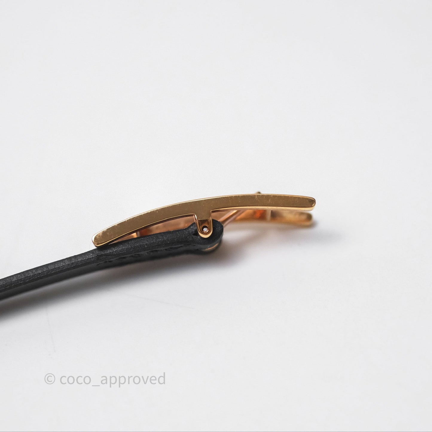 Hermès Behapi Double Tour Bracelet in Fauve 34 / Noir 89 Calfskin Gold Hardware