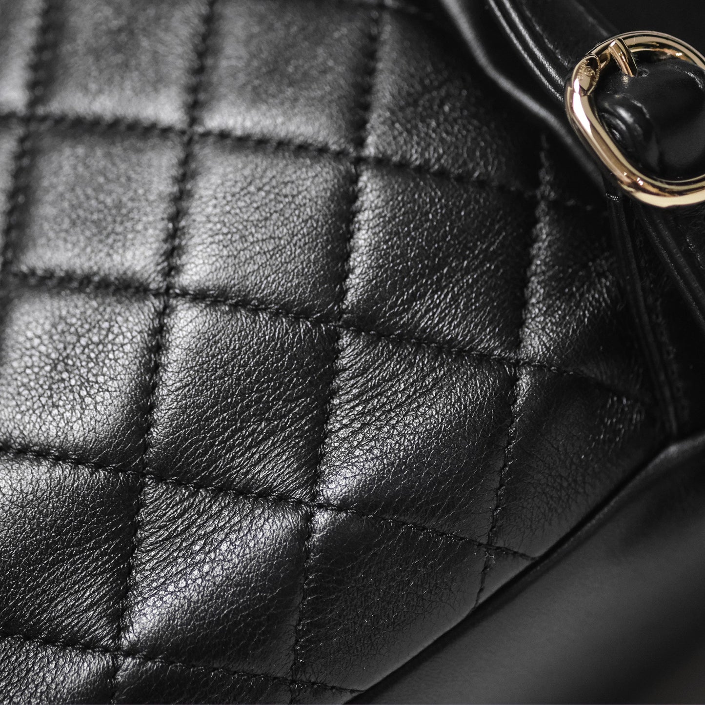 Chanel Quilted Large Duma Drawstring Backpack Black Lambskin Gold Hardware