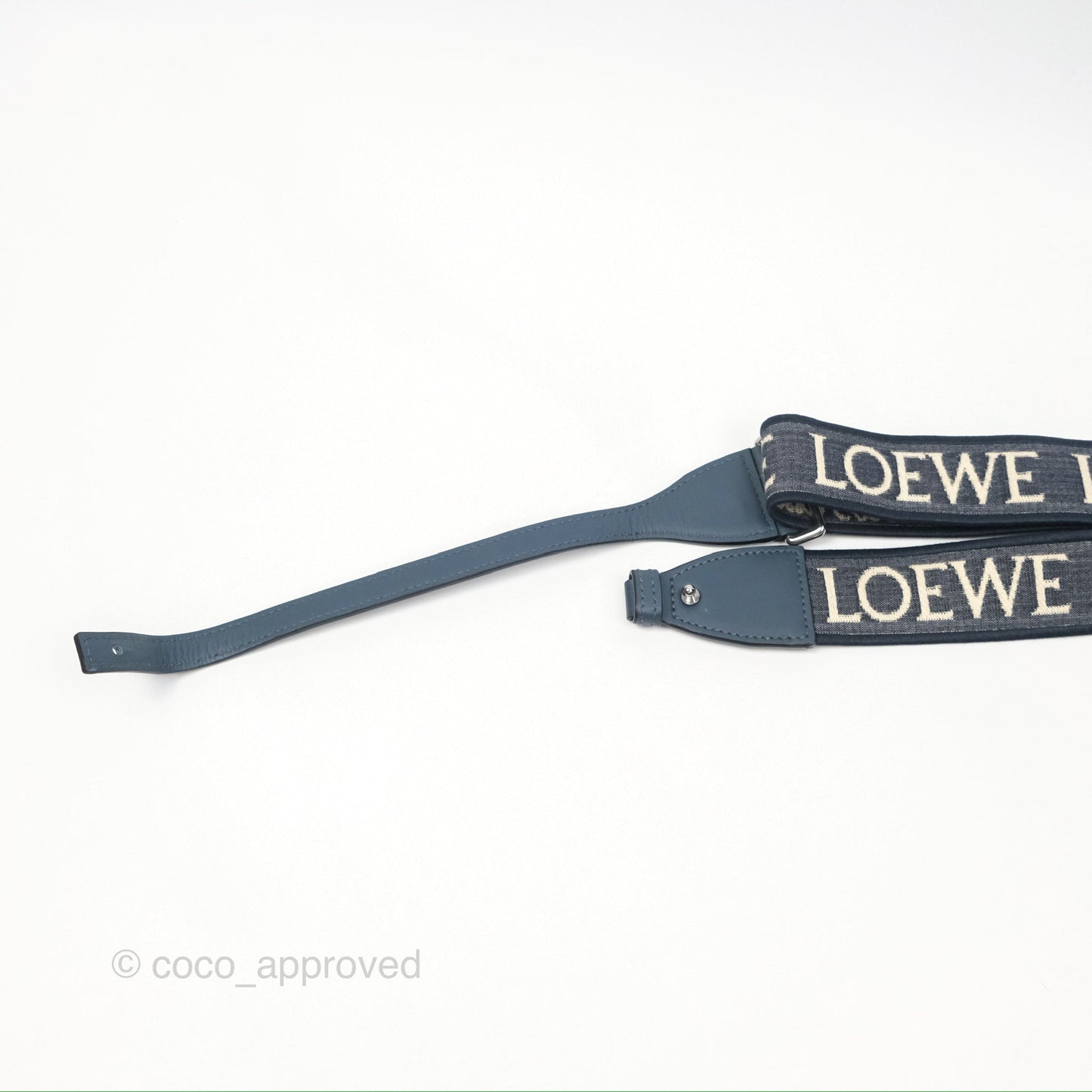 Loewe Mini Gate Dual bag Onyx Blue Soft Calfskin Jacquard Strap
