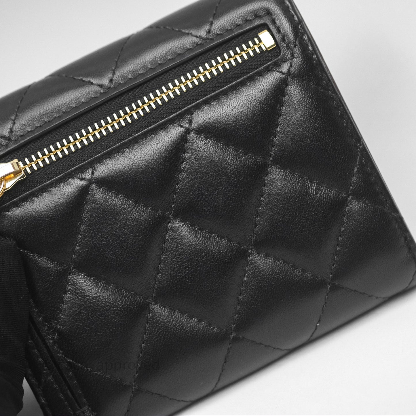 Chanel Classic Short Flap Wallet Black Lambskin Gold Hardware