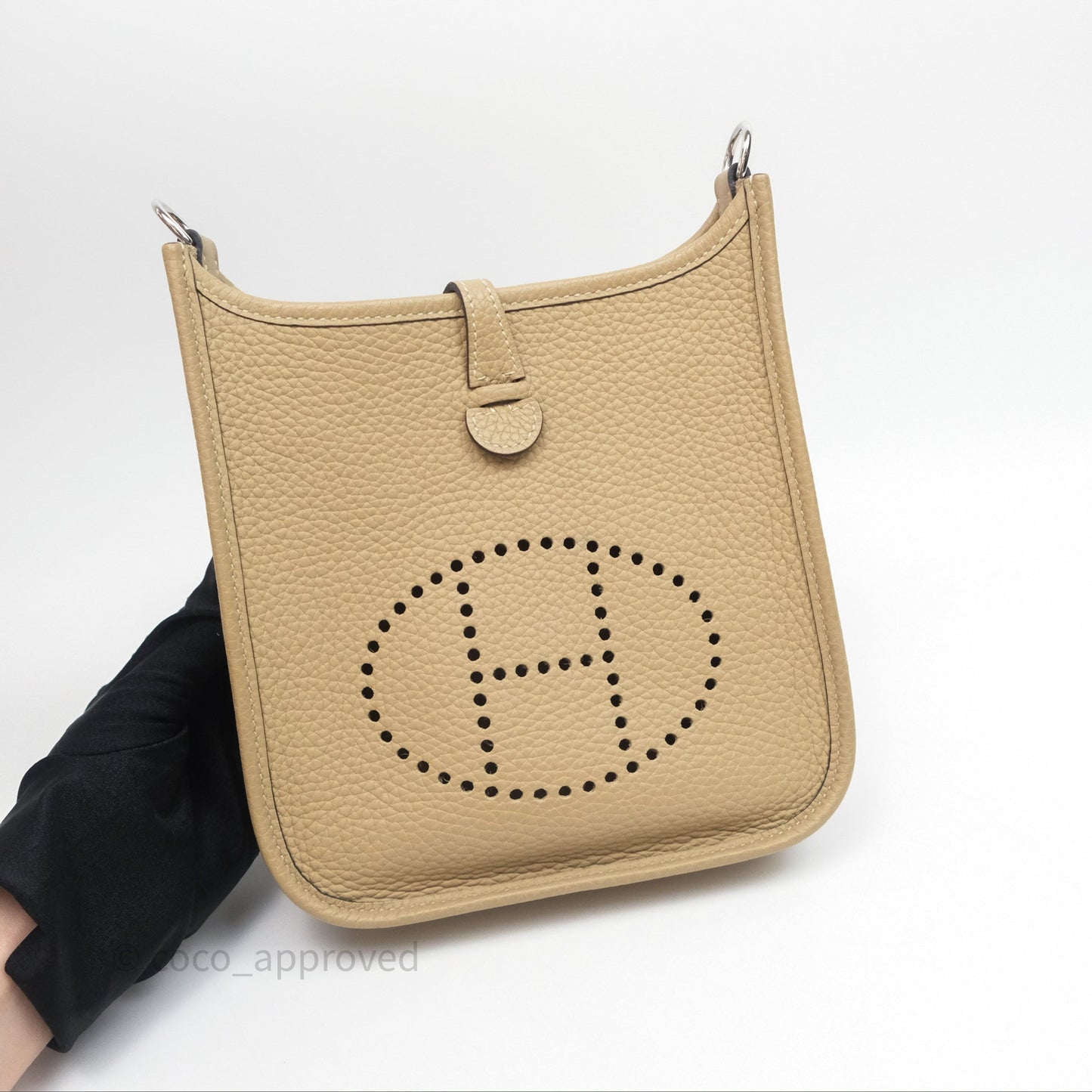 Hermès Mini Evelyne 16 Trench Clemence Palladium Hardware