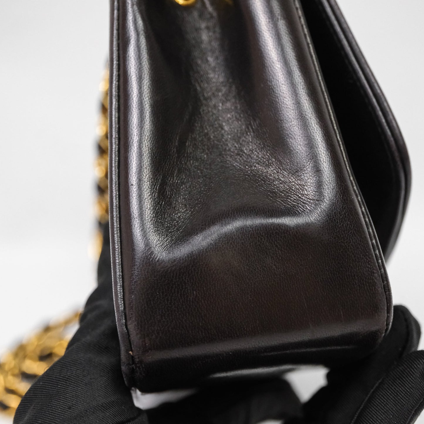 Chanel Vintage Small Quilted Classic Diana Flap Bag Black Lambskin 24K Gold Hardware