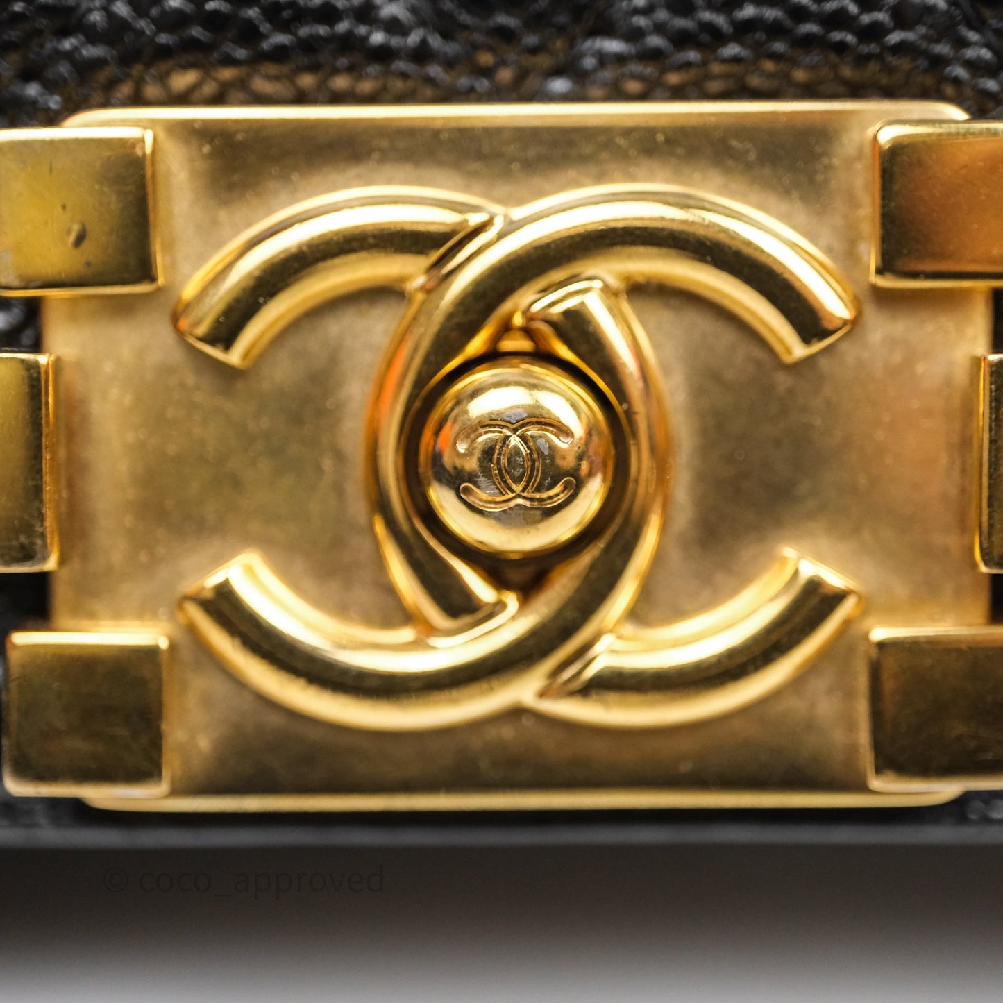 Chanel Small Boy Black Caviar Gold Hardware