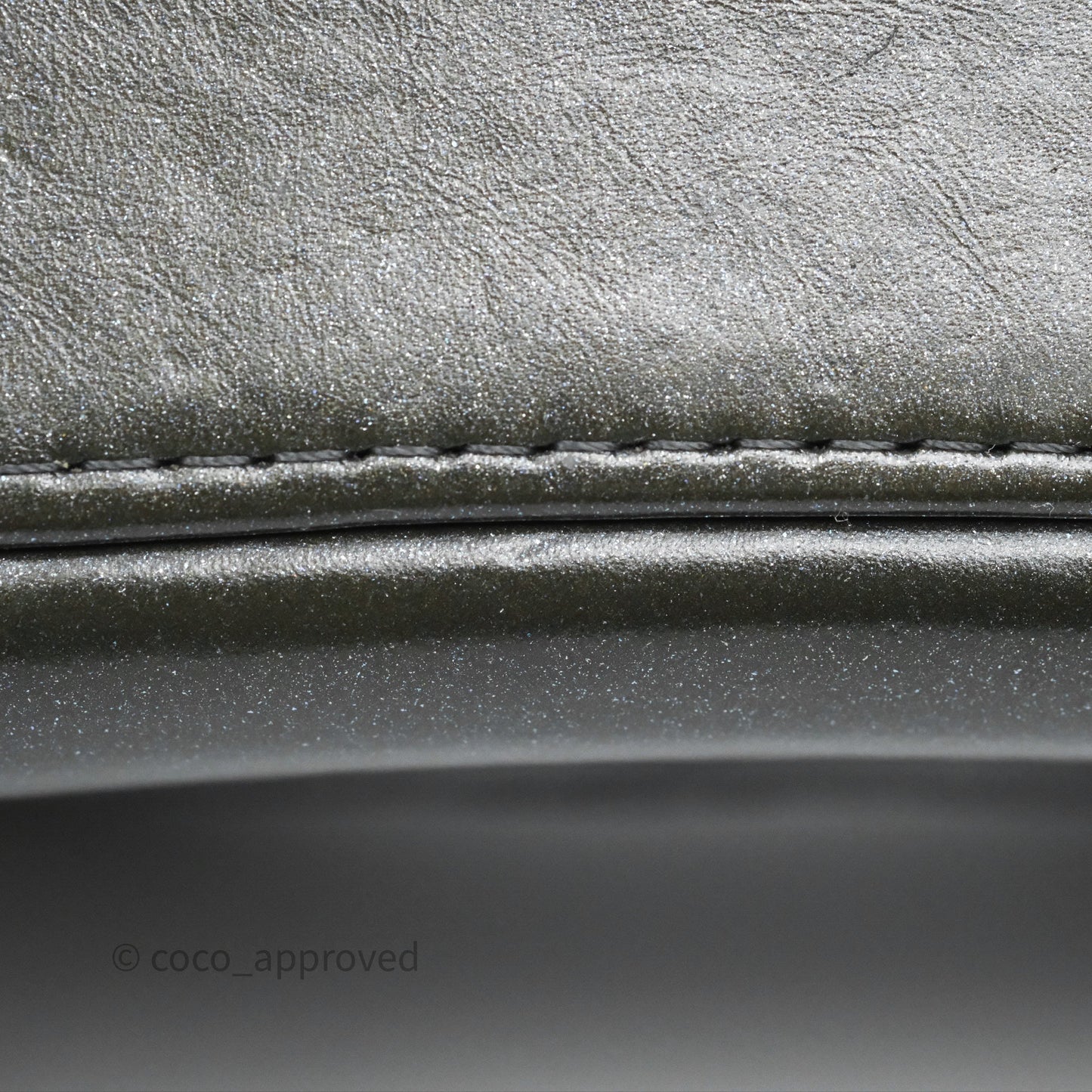 Chanel Small Gabrielle Hobo Chevron Iridescent Grey Aged Calfskin