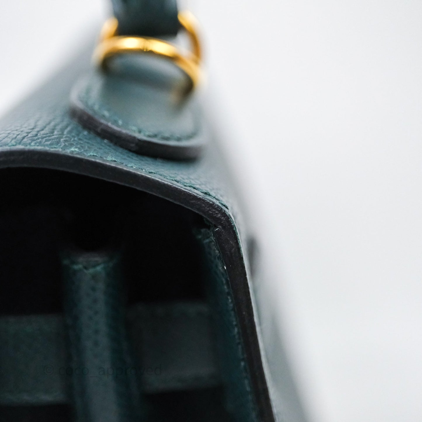 Hermès Kelly 28 6O Vert Cyprès Epsom Gold Hardware