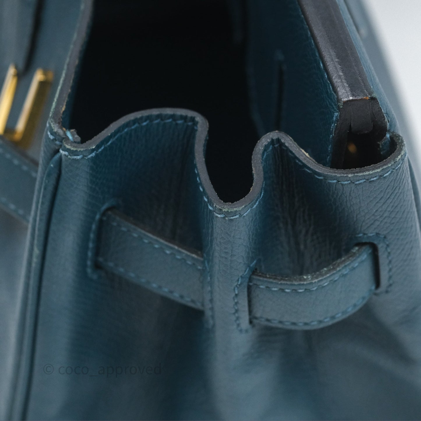 Hermès Birkin 30 Retourne Bleu de Prusse 7P Epsom Gold Hardware