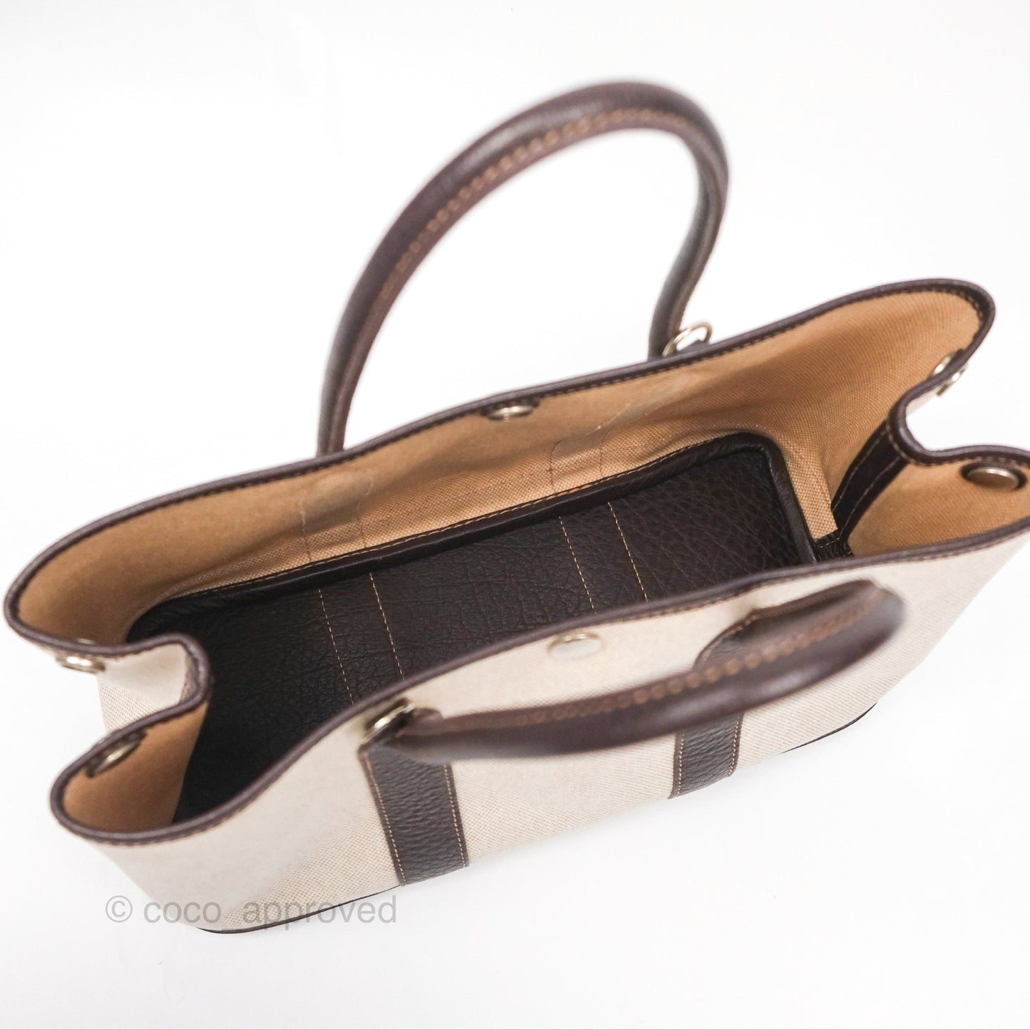 Hermès Garden Party 30 Canvas Brown/ Natural